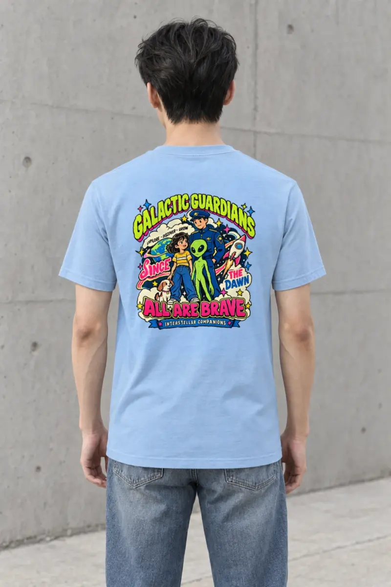 "Galactic Guardians" Heavyweight Unisex Crewneck T-shirt