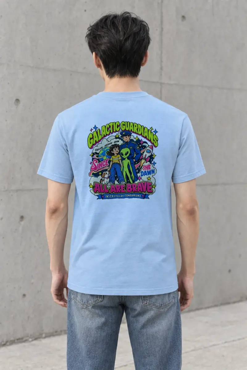 "Galactic Guardians" Heavyweight Unisex Crewneck T-shirt
