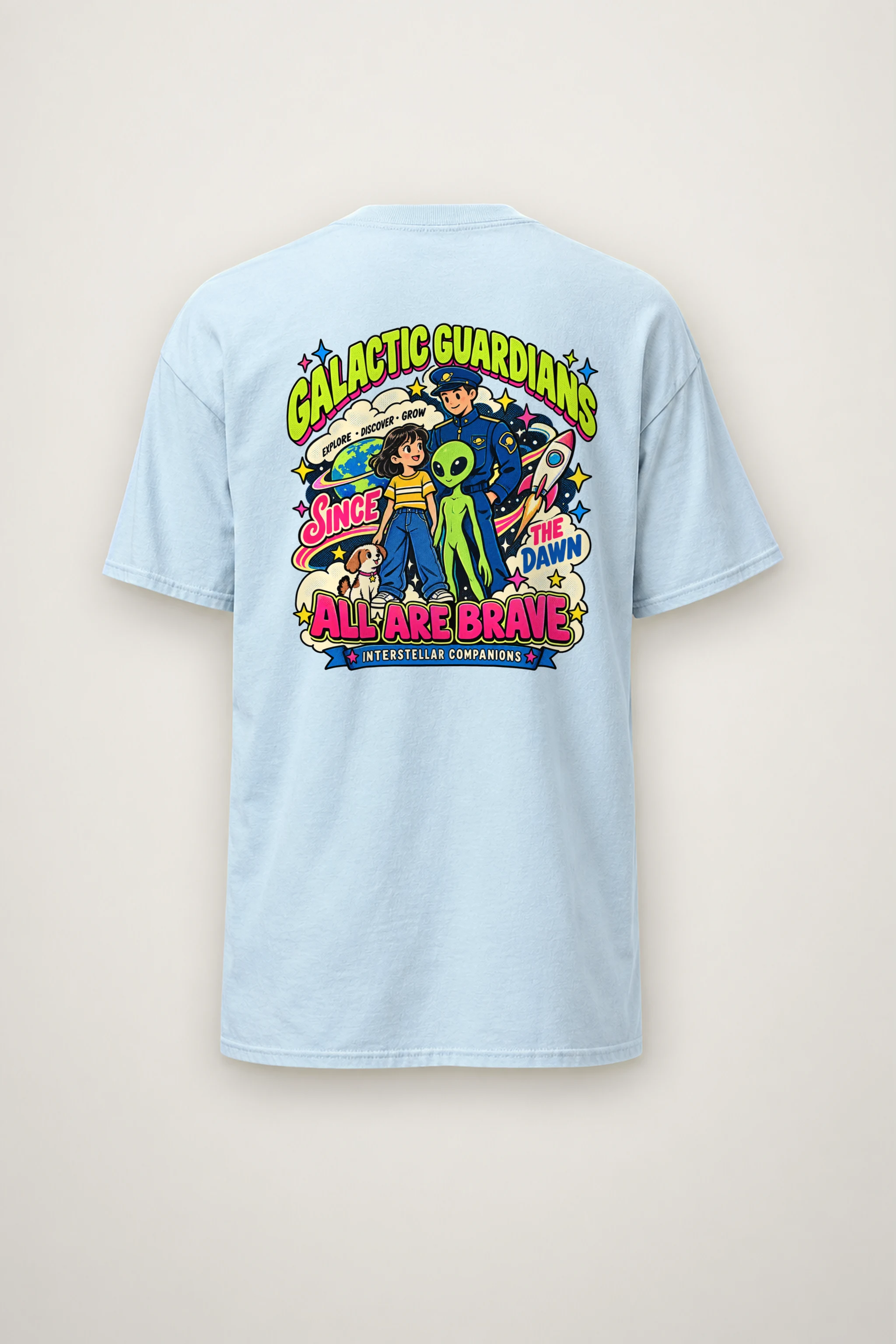 "Galactic Guardians" Heavyweight Unisex Crewneck T-shirt