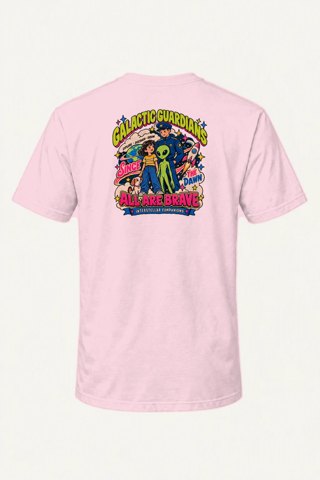 "Galactic Guardians" Heavyweight Unisex Crewneck T-shirt | Gildan 5000