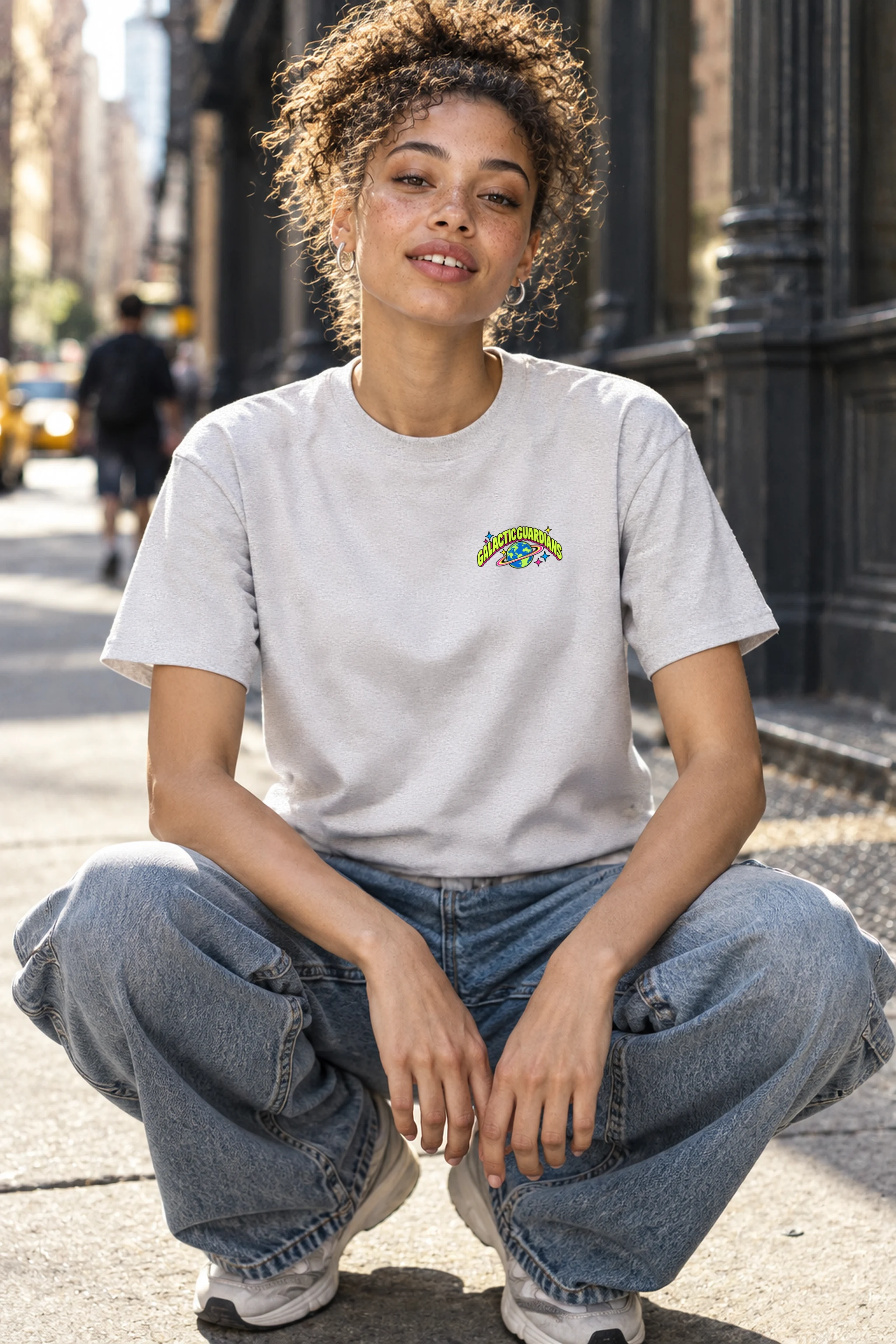 "Galactic Guardians" Heavyweight Unisex Crewneck T-shirt