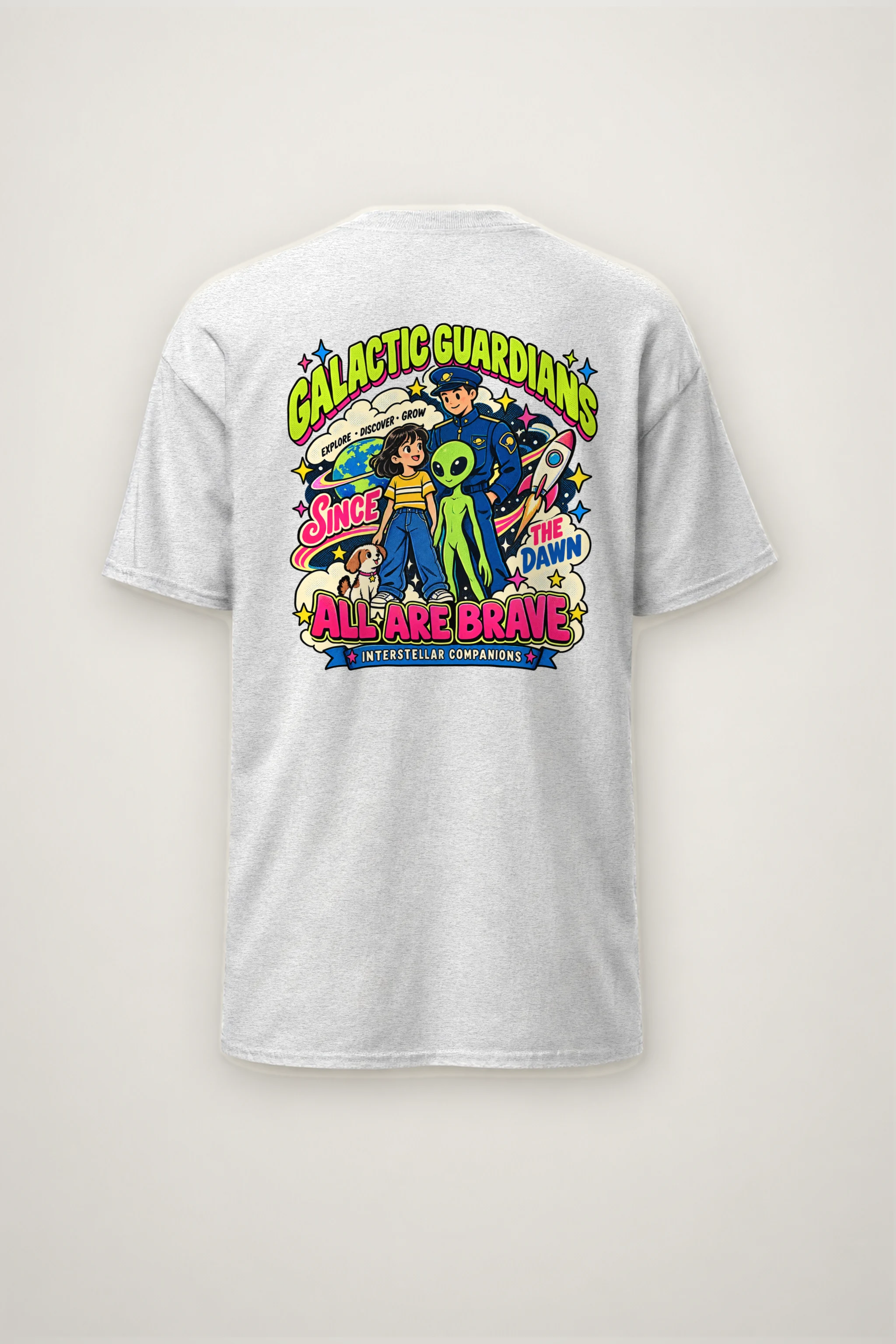 "Galactic Guardians" Heavyweight Unisex Crewneck T-shirt