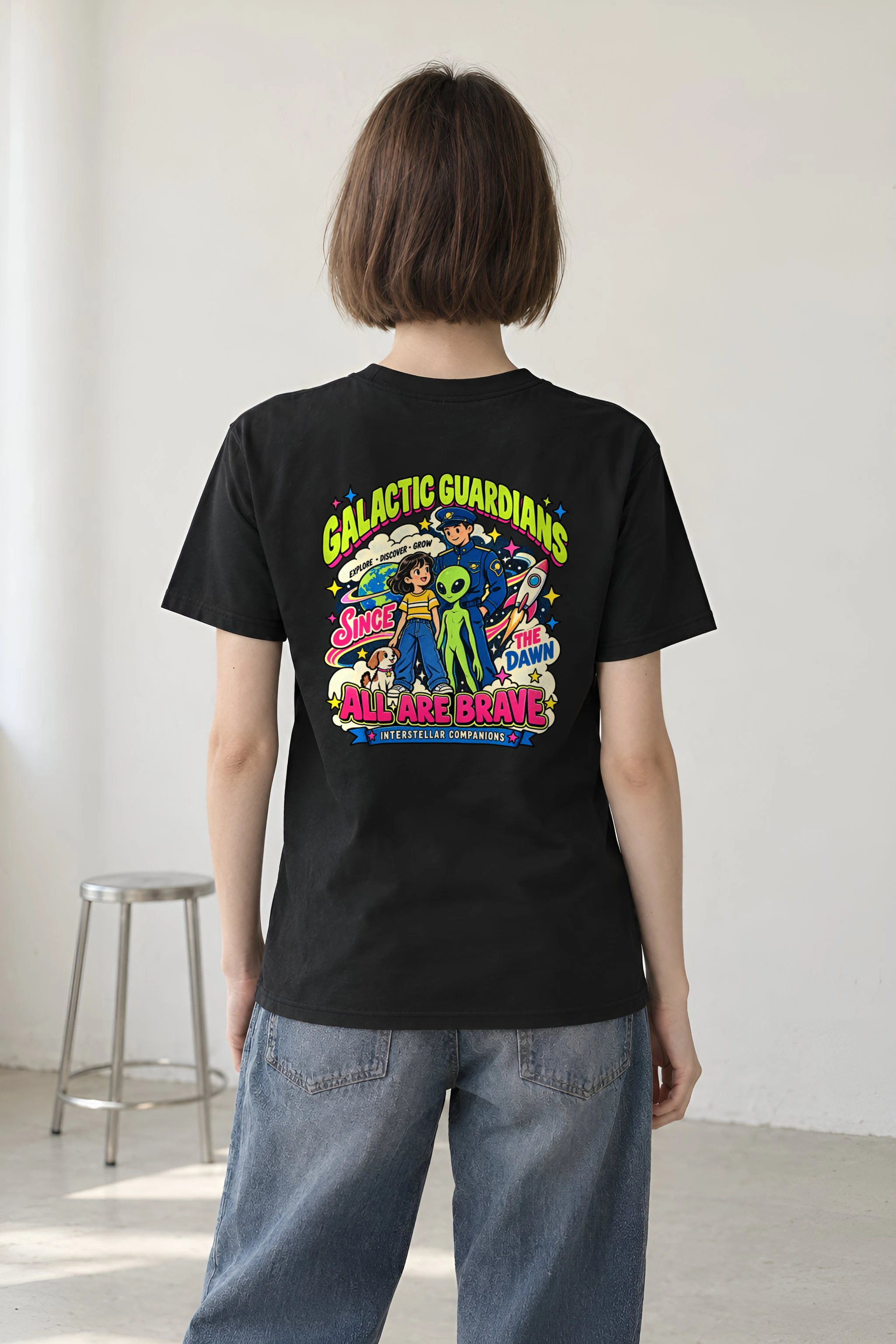"Galactic Guardians" Heavyweight Unisex Crewneck T-shirt