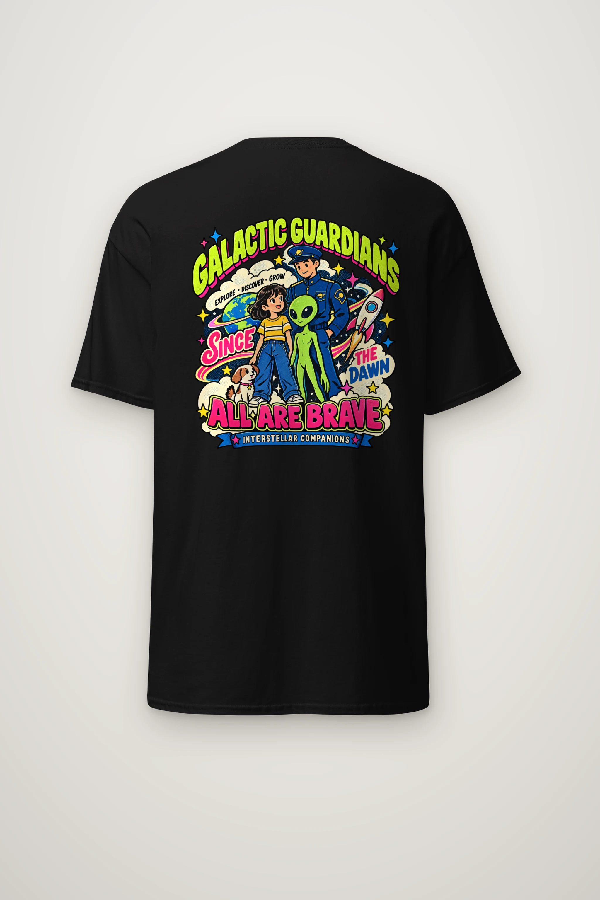 "Galactic Guardians" Heavyweight Unisex Crewneck T-shirt