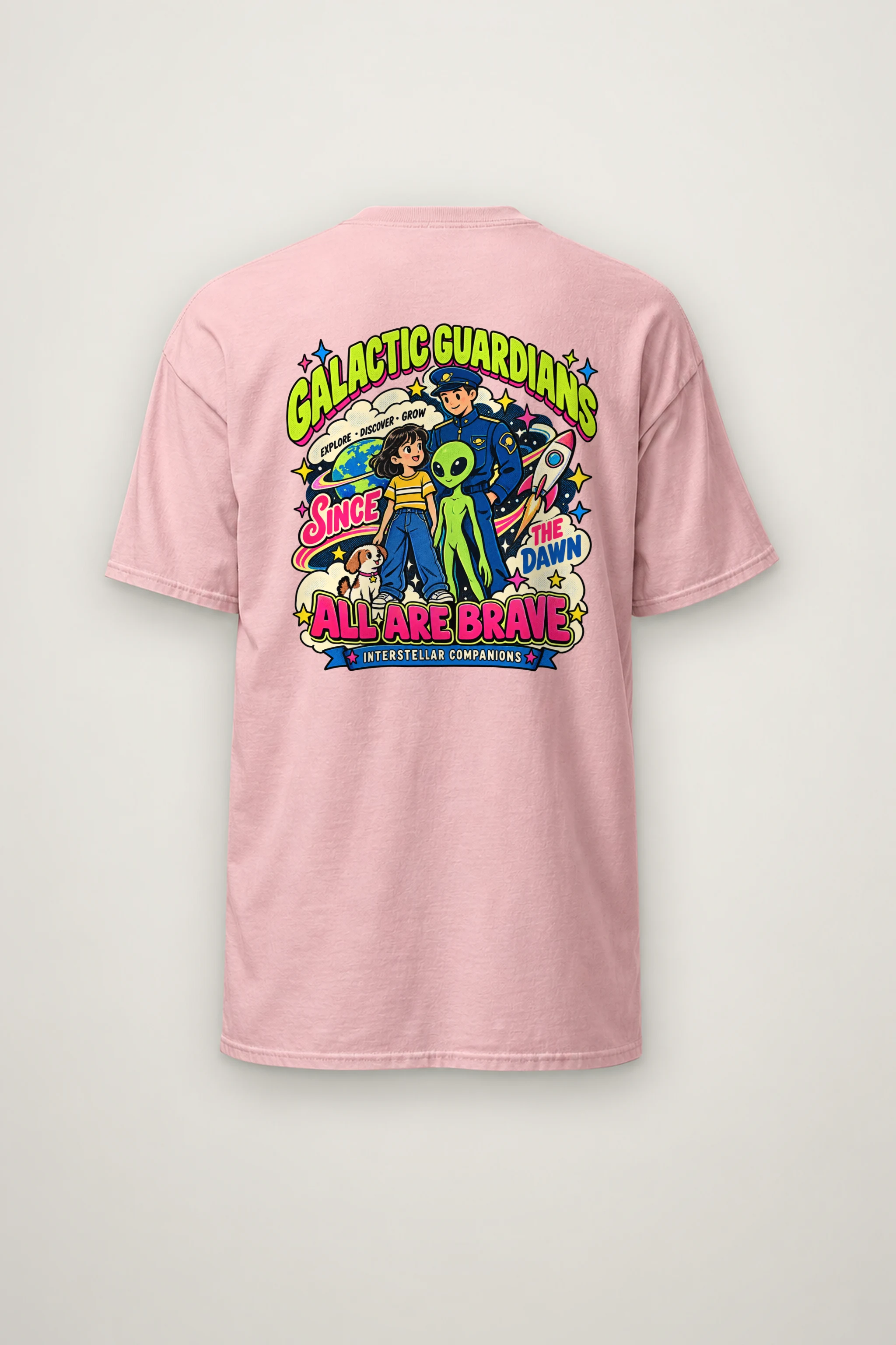 "Galactic Guardians" Heavyweight Unisex Crewneck T-shirt