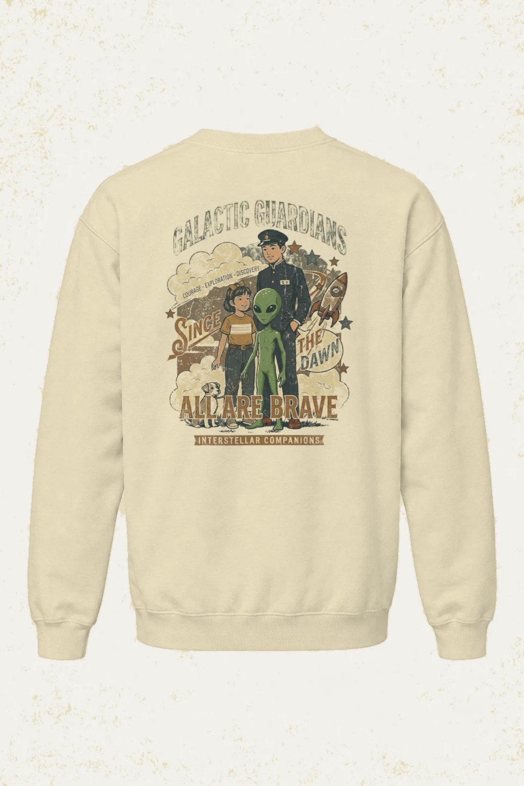 "Galactic Guardians" Unisex Sponge Fleece Crewneck Sweatshirt | Bella + Canvas 3901