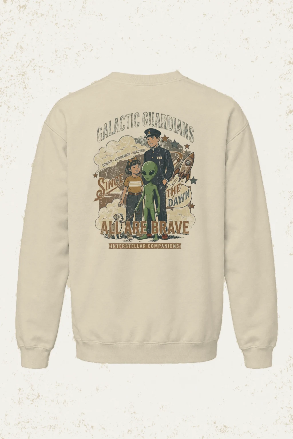 "Galactic Guardians" Unisex Sponge Fleece Crewneck Sweatshirt | Bella + Canvas 3901