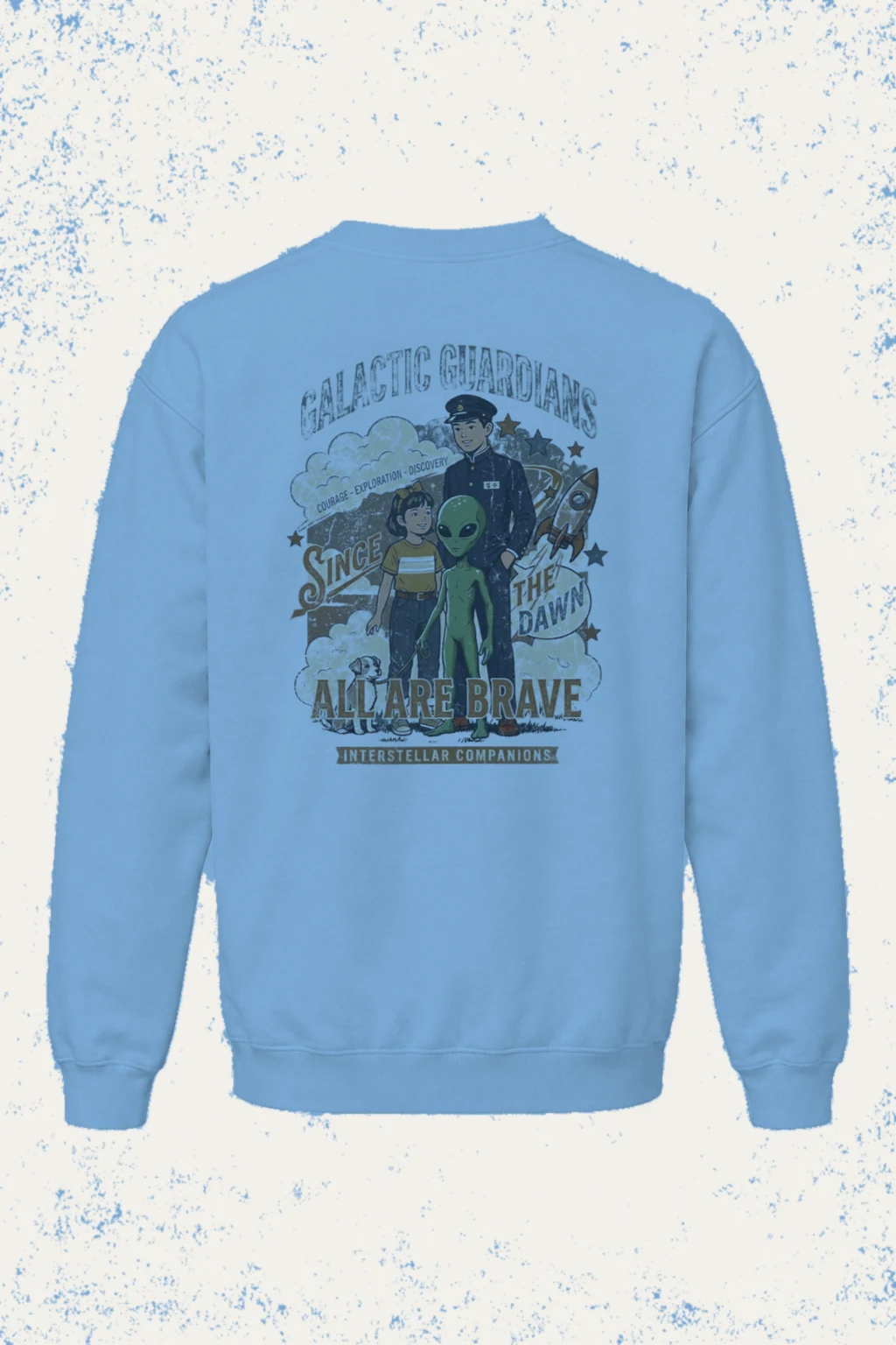 "Galactic Guardians" Unisex Sponge Fleece Crewneck Sweatshirt | Bella + Canvas 3901