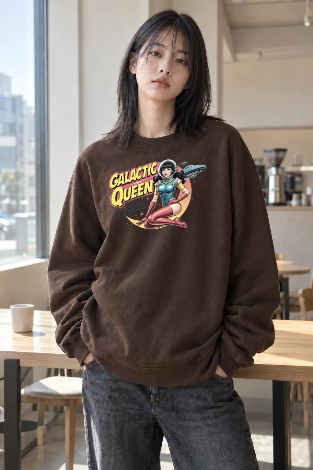 "Galactic Queen Adventures" Heavy Blend Unisex Crewneck Sweatshirt | Gildan 18000