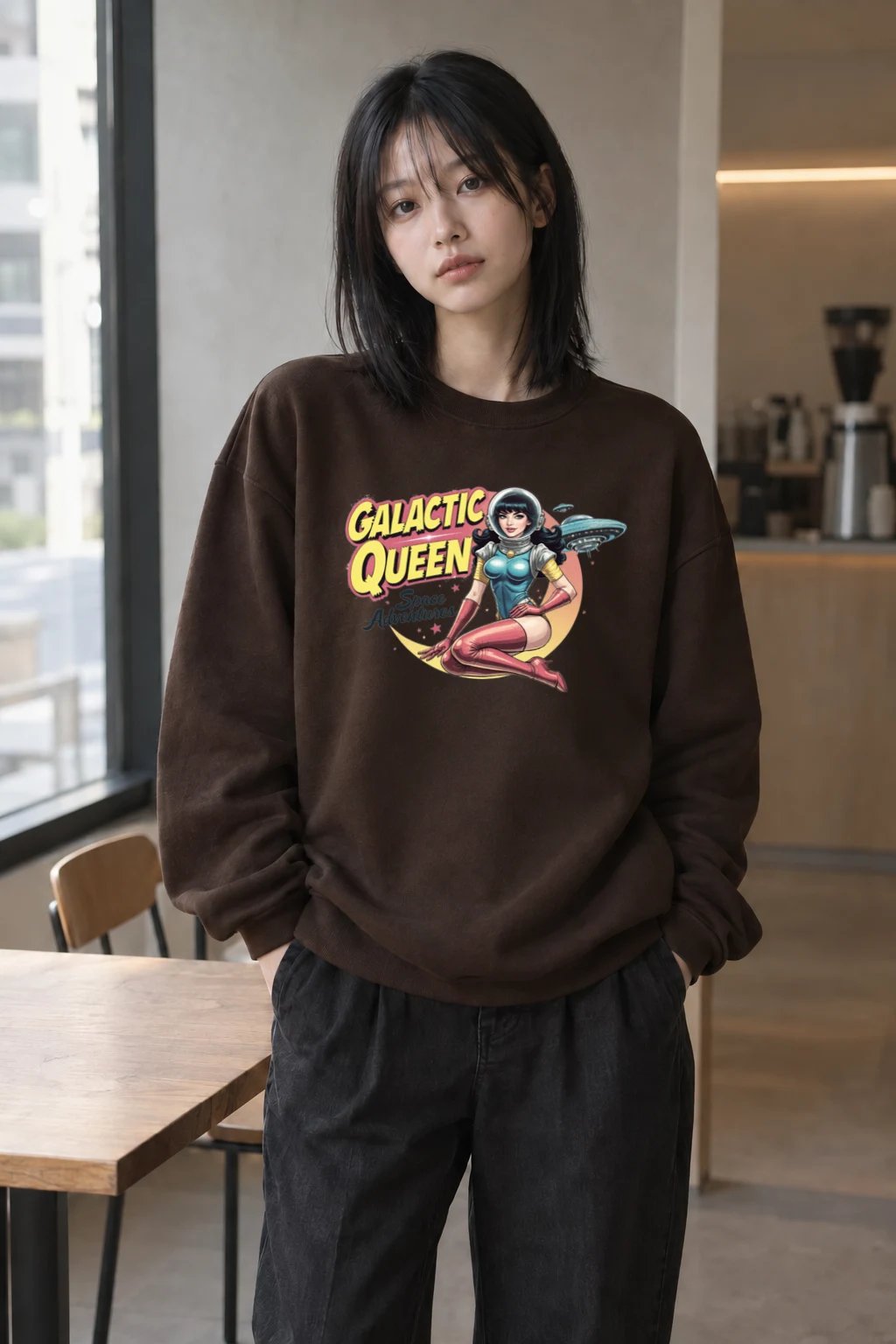 "Galactic Queen Adventures" Heavy Blend Unisex Crewneck Sweatshirt | Gildan 18000