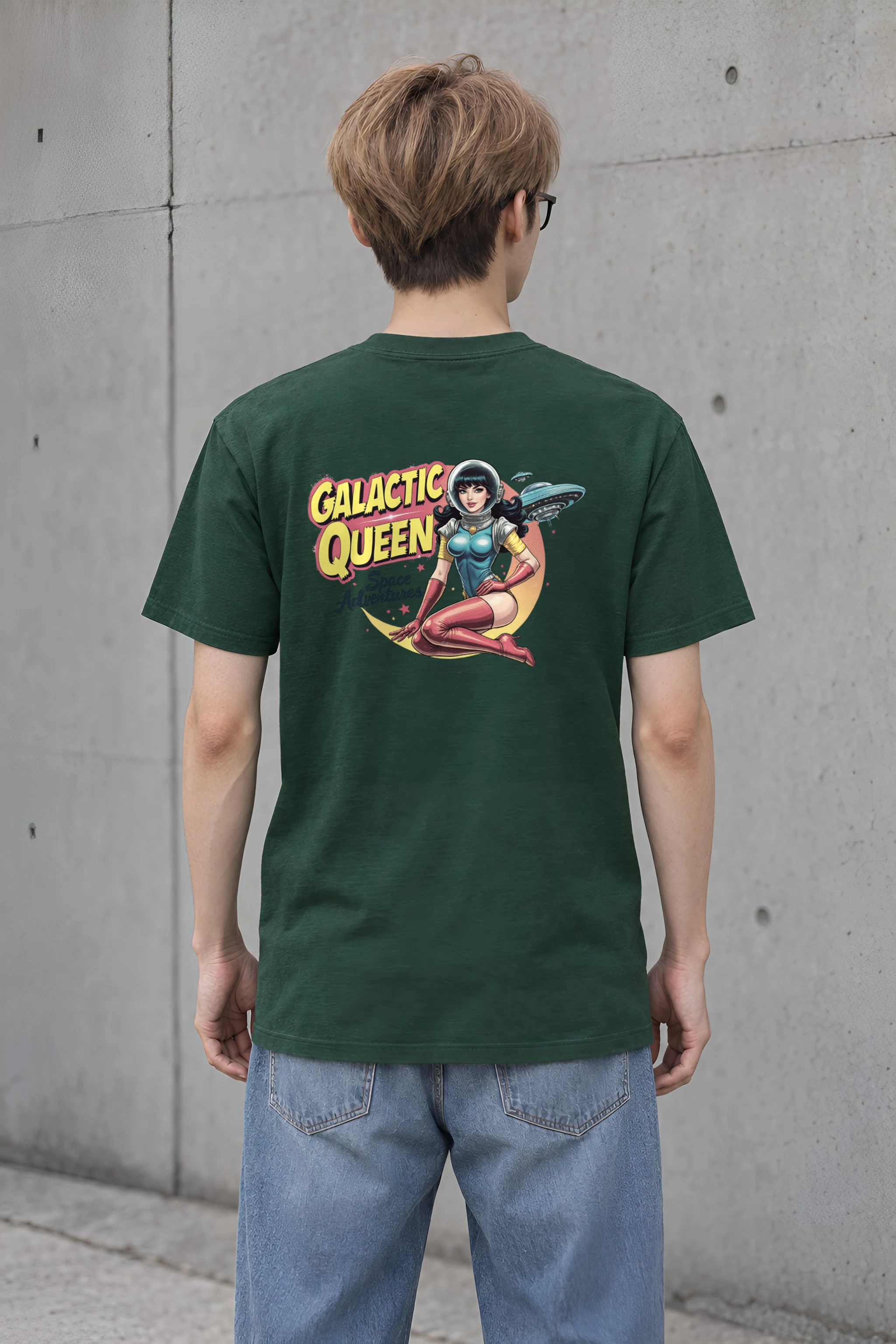"Galactic Queen" Heavyweight Unisex Crewneck T-shirt