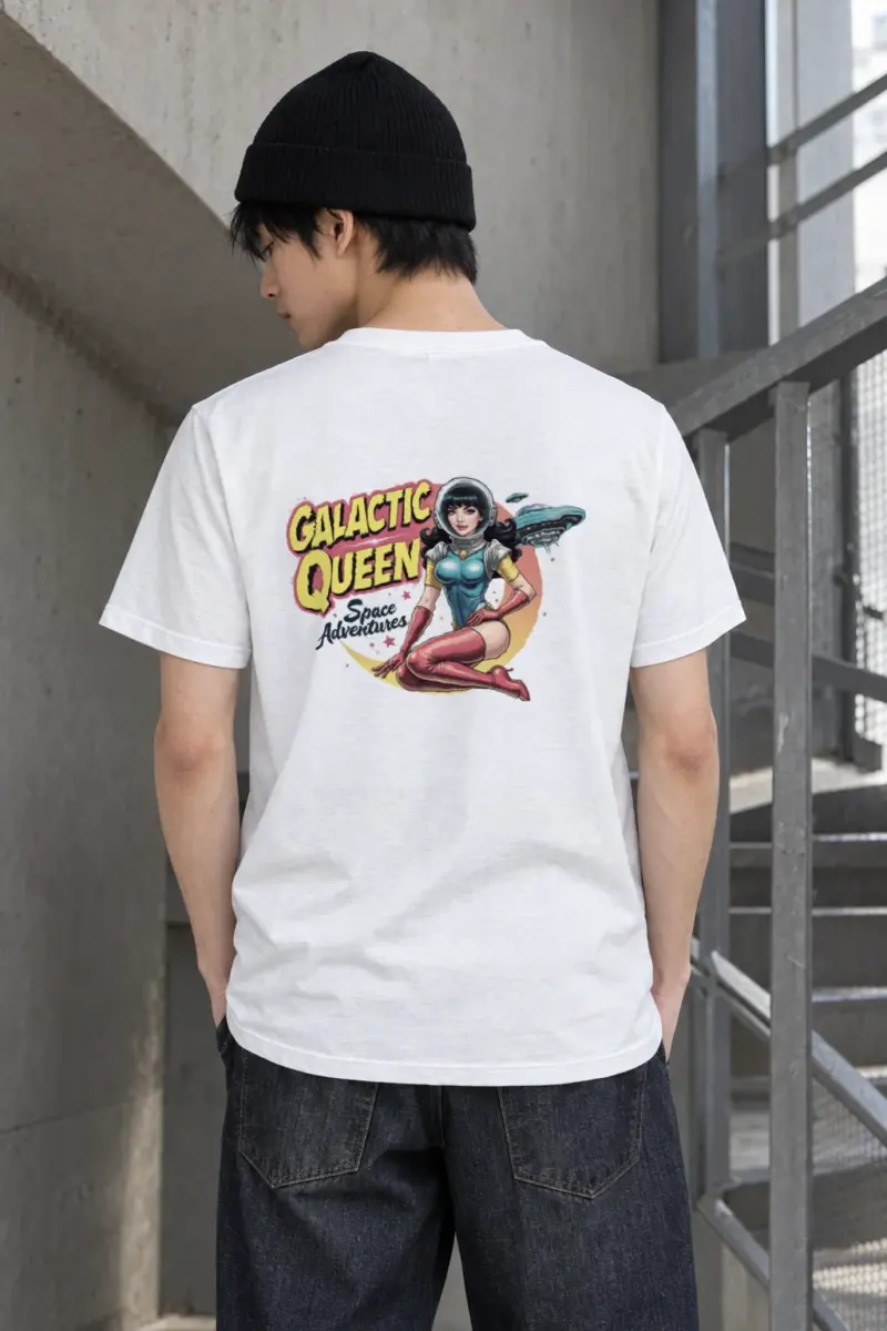 "Galactic Queen" Heavyweight Unisex Crewneck T-shirt | Gildan 5000
