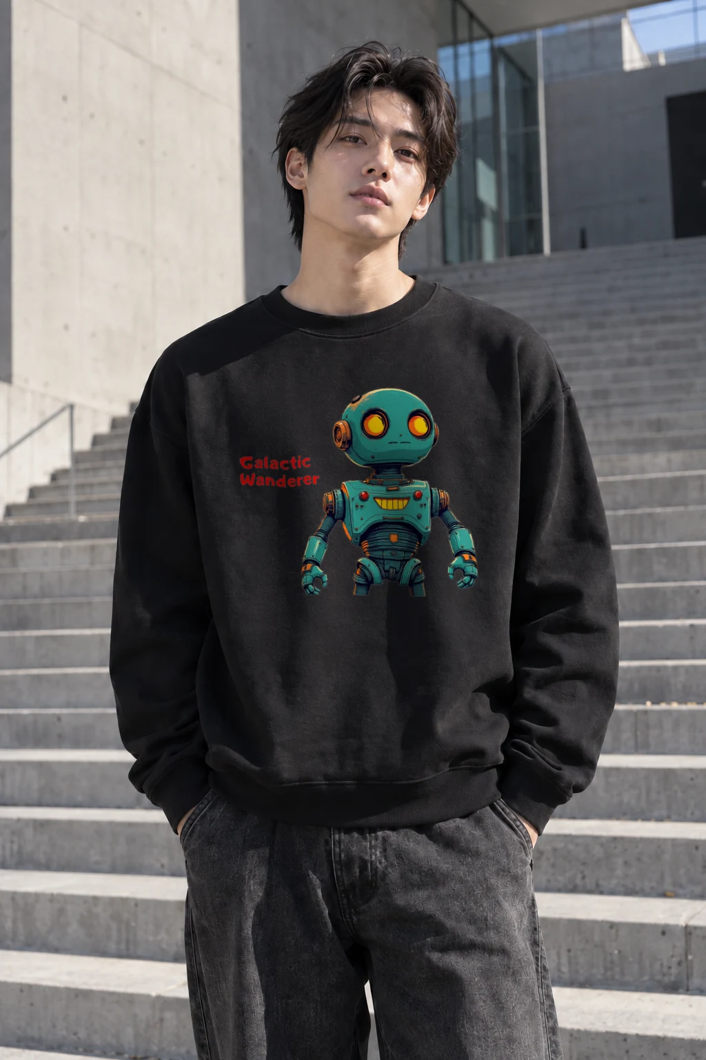 "Galactic Wanderer" Heavy Blend Unisex Crewneck Sweatshirt | Gildan 18000