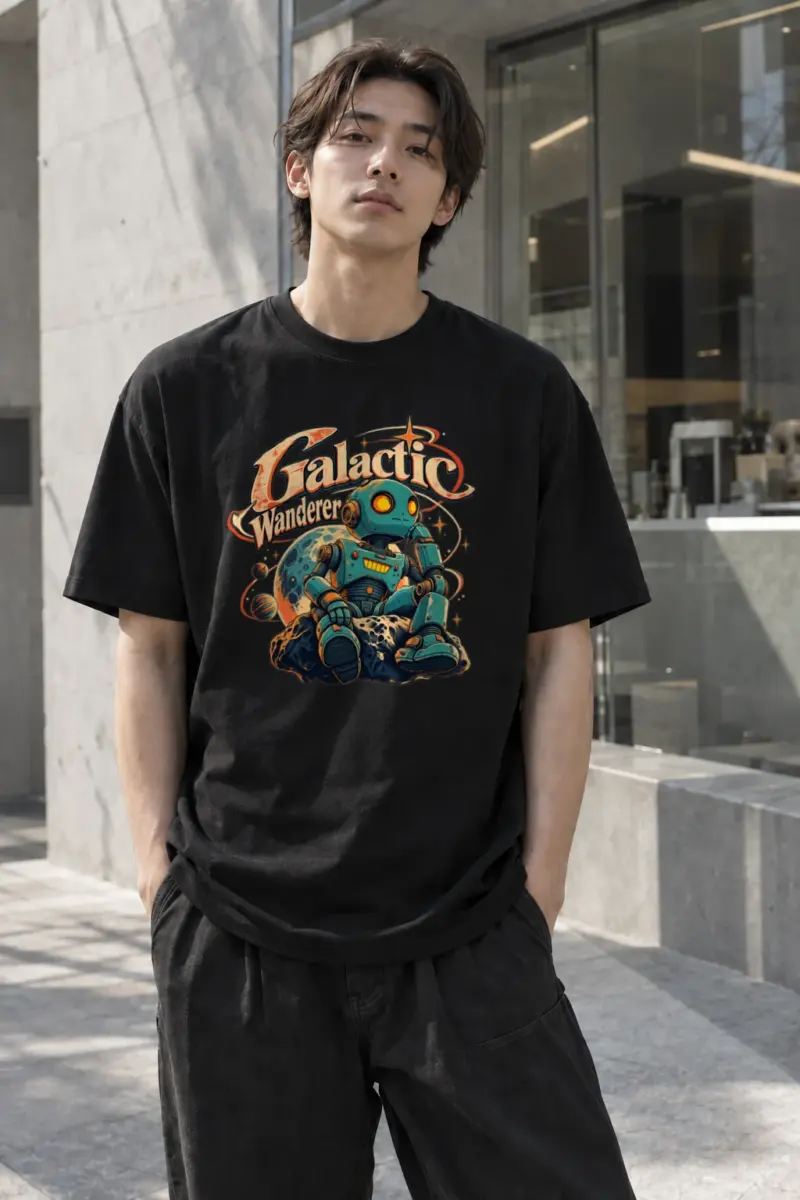 "Galactic Wanderer" Heavyweight Unisex Crewneck T-shirt | Gildan 5000