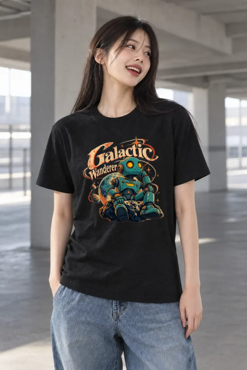 "Galactic Wanderer" Heavyweight Unisex Crewneck T-shirt