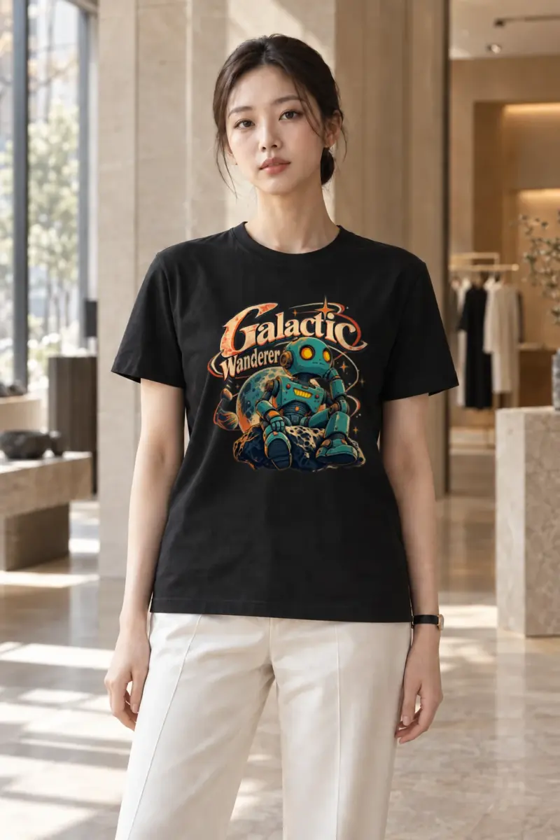 "Galactic Wanderer" Heavyweight Unisex Crewneck T-shirt | Gildan 5000