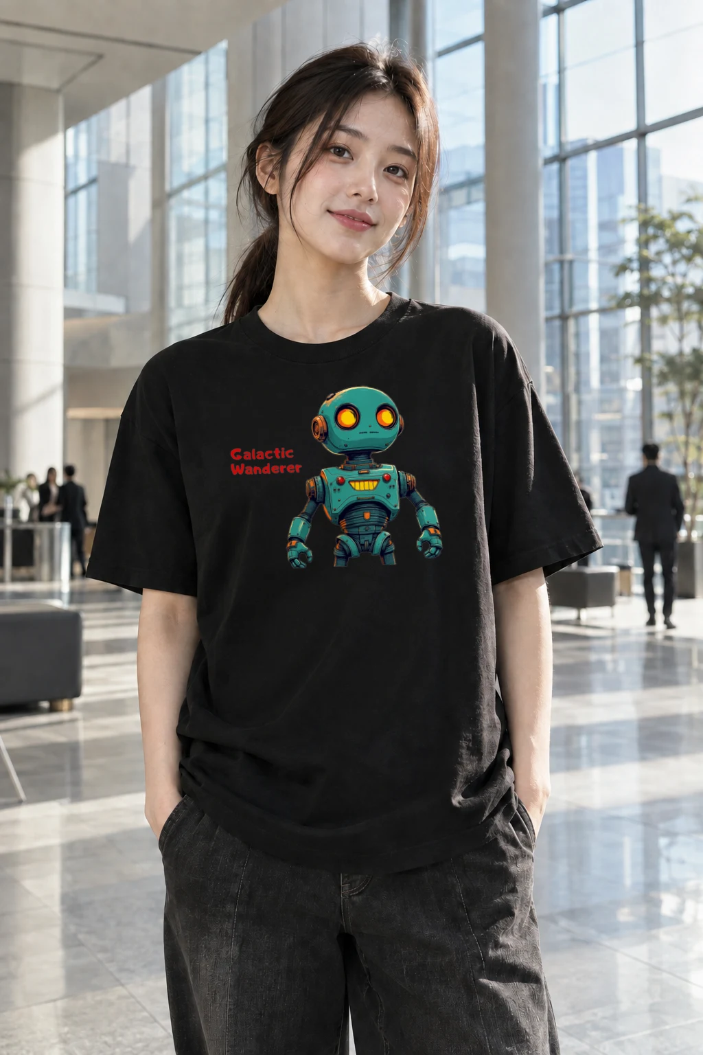 "Galactic Wanderer" Heavyweight Unisex Crewneck T-shirt | Gildan 5000