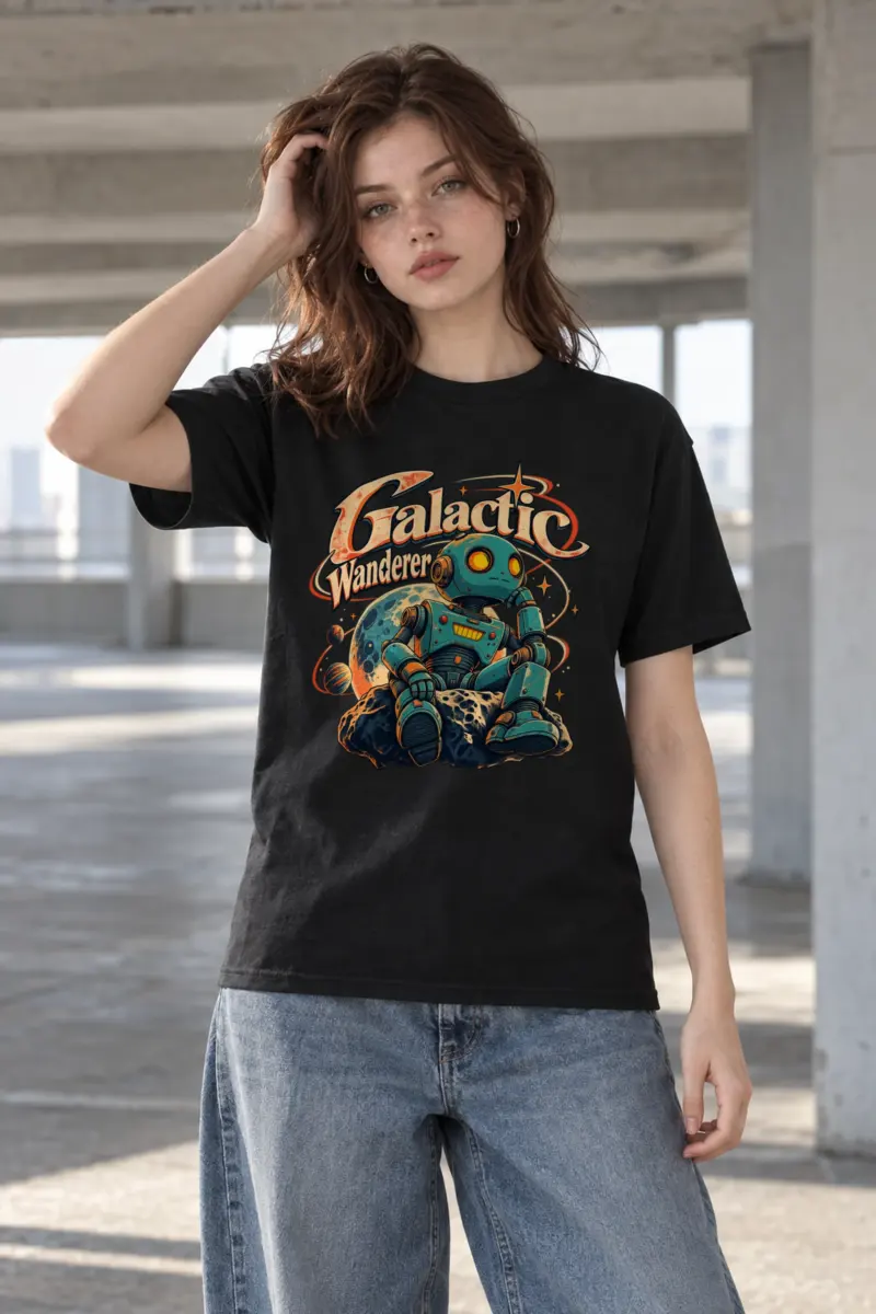 "Galactic Wanderer" Heavyweight Unisex Crewneck T-shirt