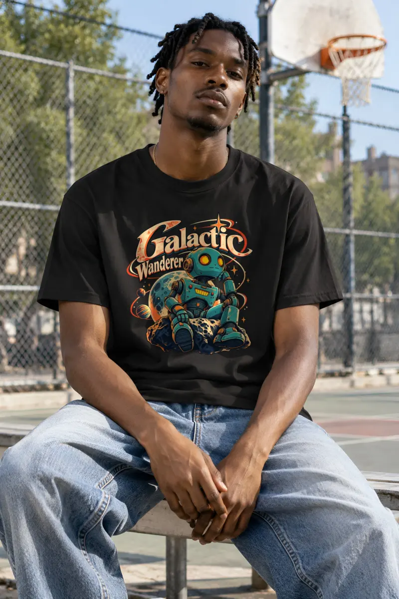 "Galactic Wanderer" Heavyweight Unisex Crewneck T-shirt