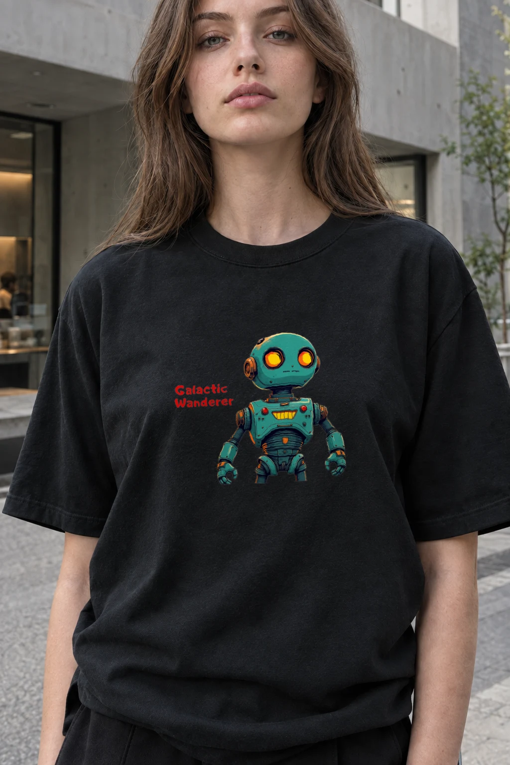 "Galactic Wanderer" Heavyweight Unisex Crewneck T-shirt | Gildan 5000