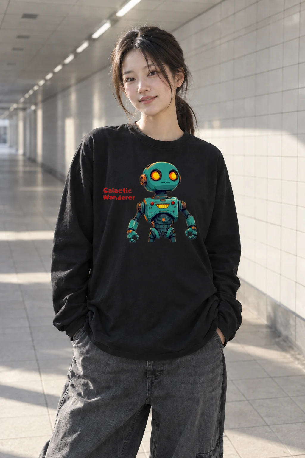 "Galactic Wanderer" Unisex Longsleeve T-shirt | Gildan 2400