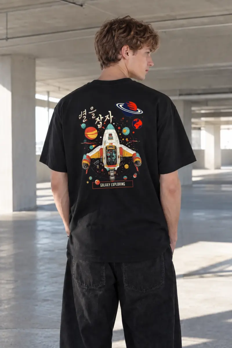 “Galaxy Exploring” Heavyweight Unisex Crewneck T-shirt | Gildan 5000