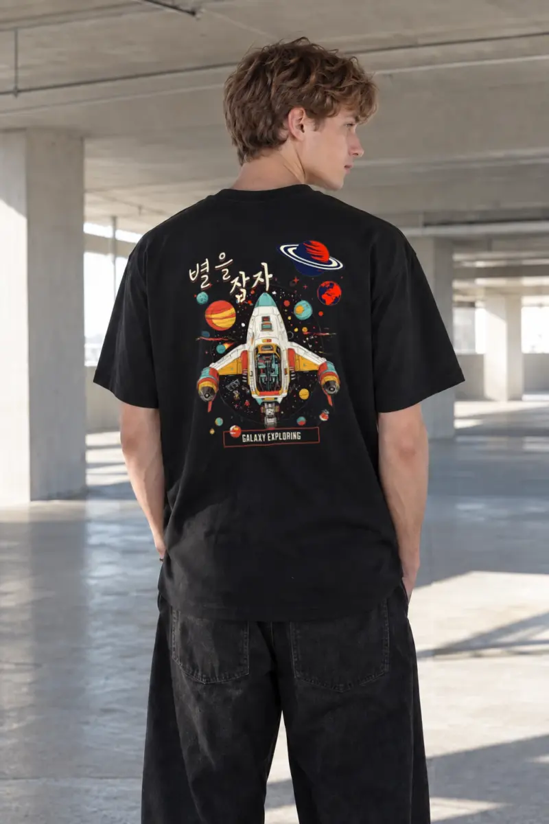 "Galaxy Exploring" Heavyweight Unisex Crewneck T-shirt | Gildan 5000