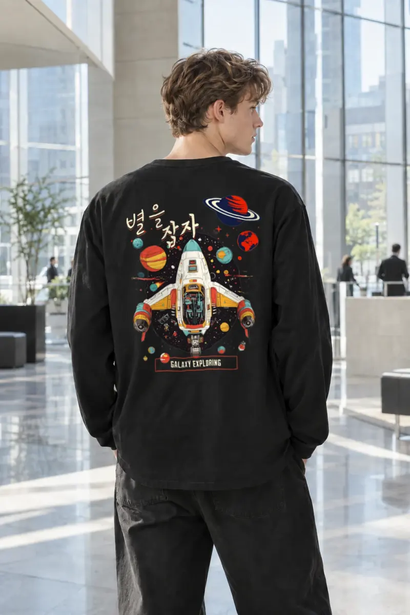 "Galaxy Exploring" Unisex Longsleeve T-shirt | Gildan 2400