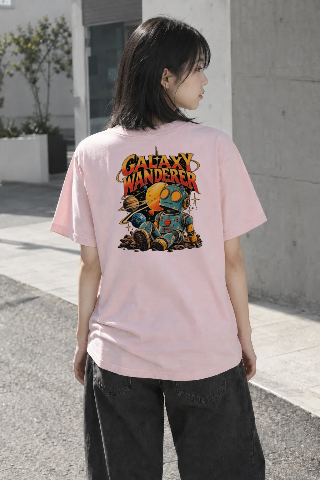 "Galaxy Wanderer" Heavyweight Unisex Crewneck T-shirt | Gildan 5000