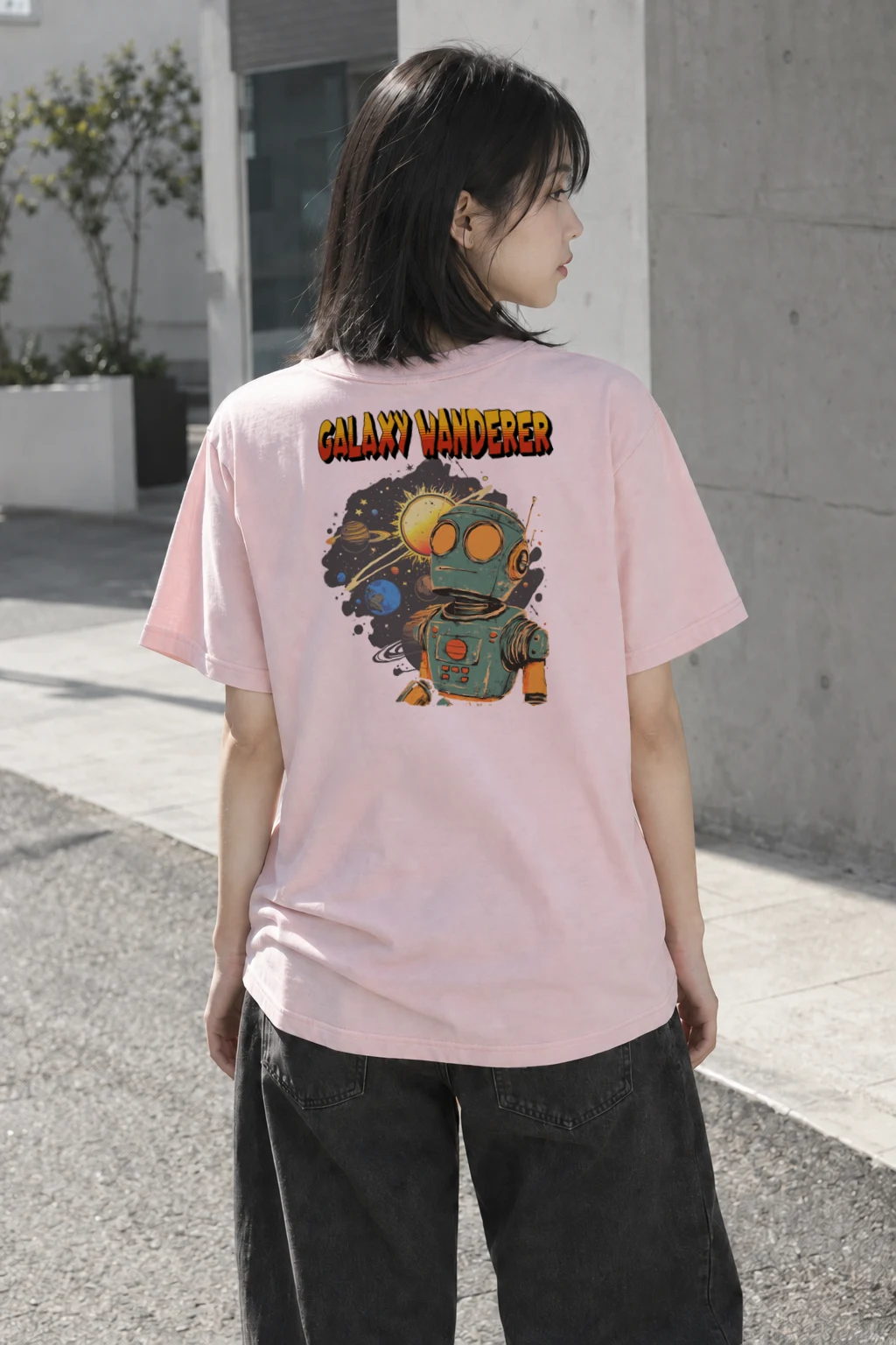 "Galaxy Wanderer" Heavyweight Unisex Crewneck T-shirt | Gildan 5000