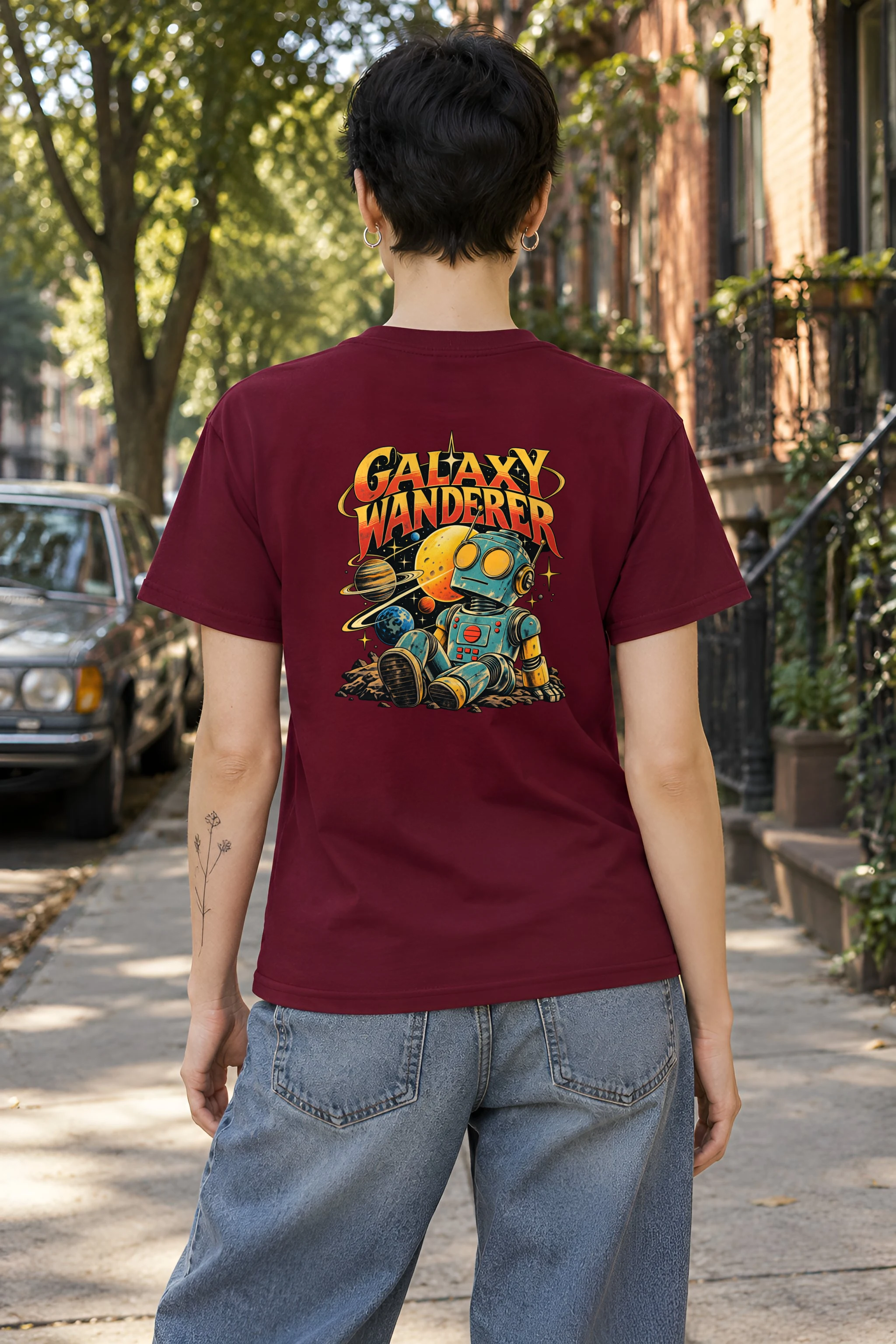 "Galaxy Wanderer" Heavyweight Unisex Crewneck T-shirt