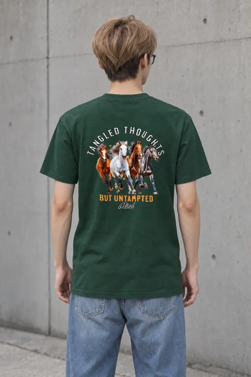"Galloping Horses" Heavyweight Unisex Crewneck T-shirt