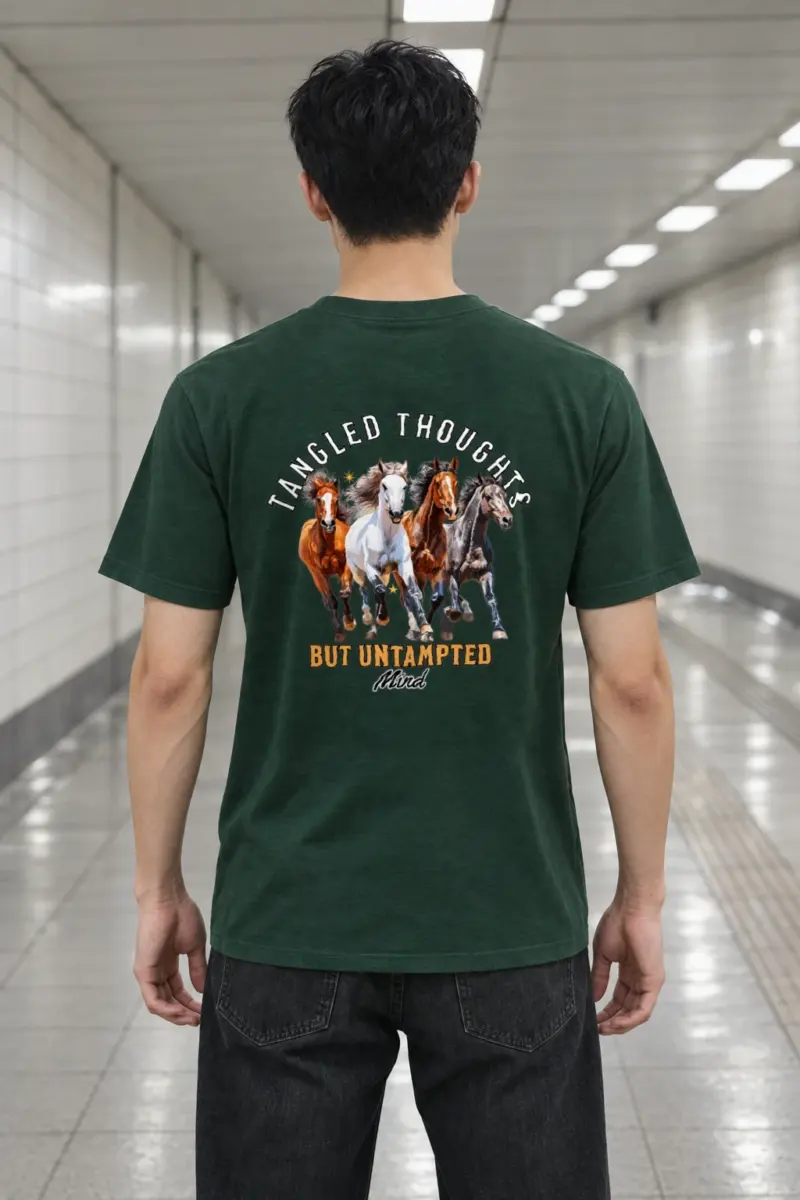 "Galloping Horses" Heavyweight Unisex Crewneck T-shirt