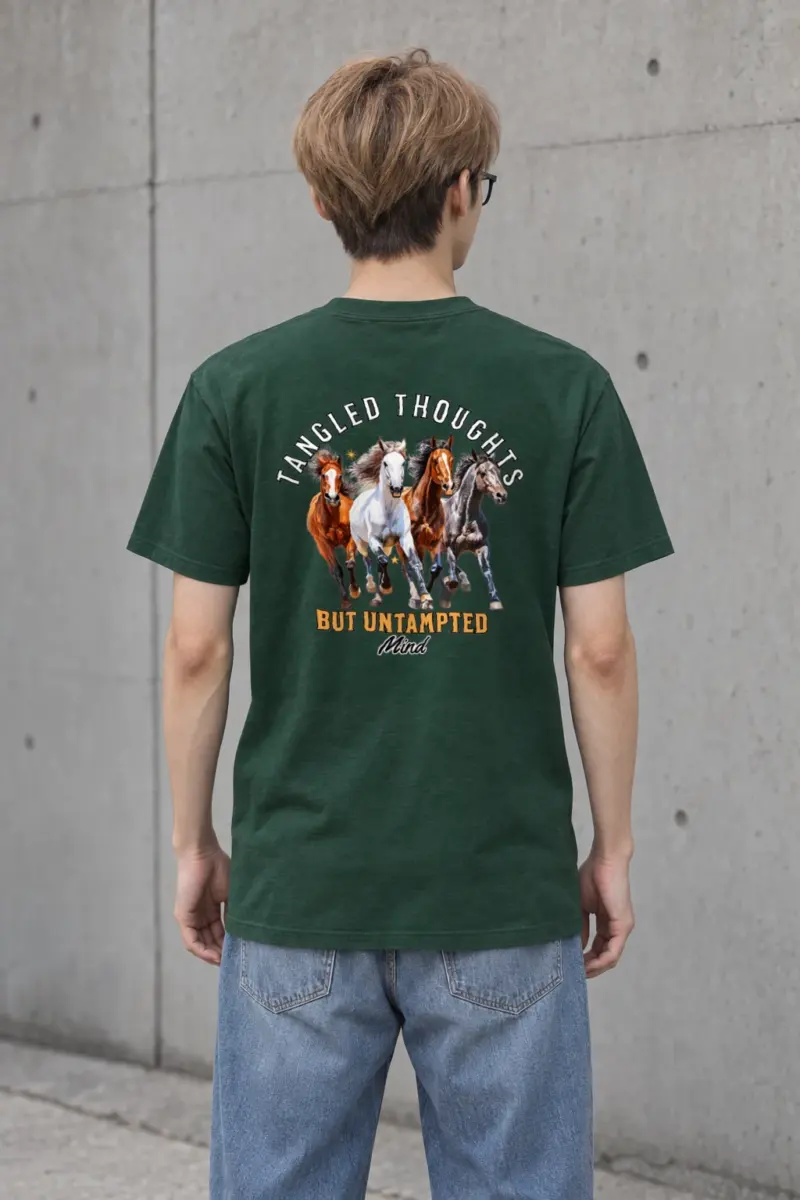 "Galloping Horses" Heavyweight Unisex Crewneck T-shirt