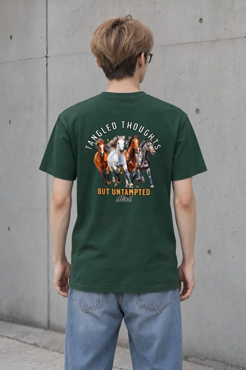 "Galloping Horses" Heavyweight Unisex Crewneck T-shirt