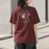 "Galloping Horses" Heavyweight Unisex Crewneck T-shirt | Gildan 5000