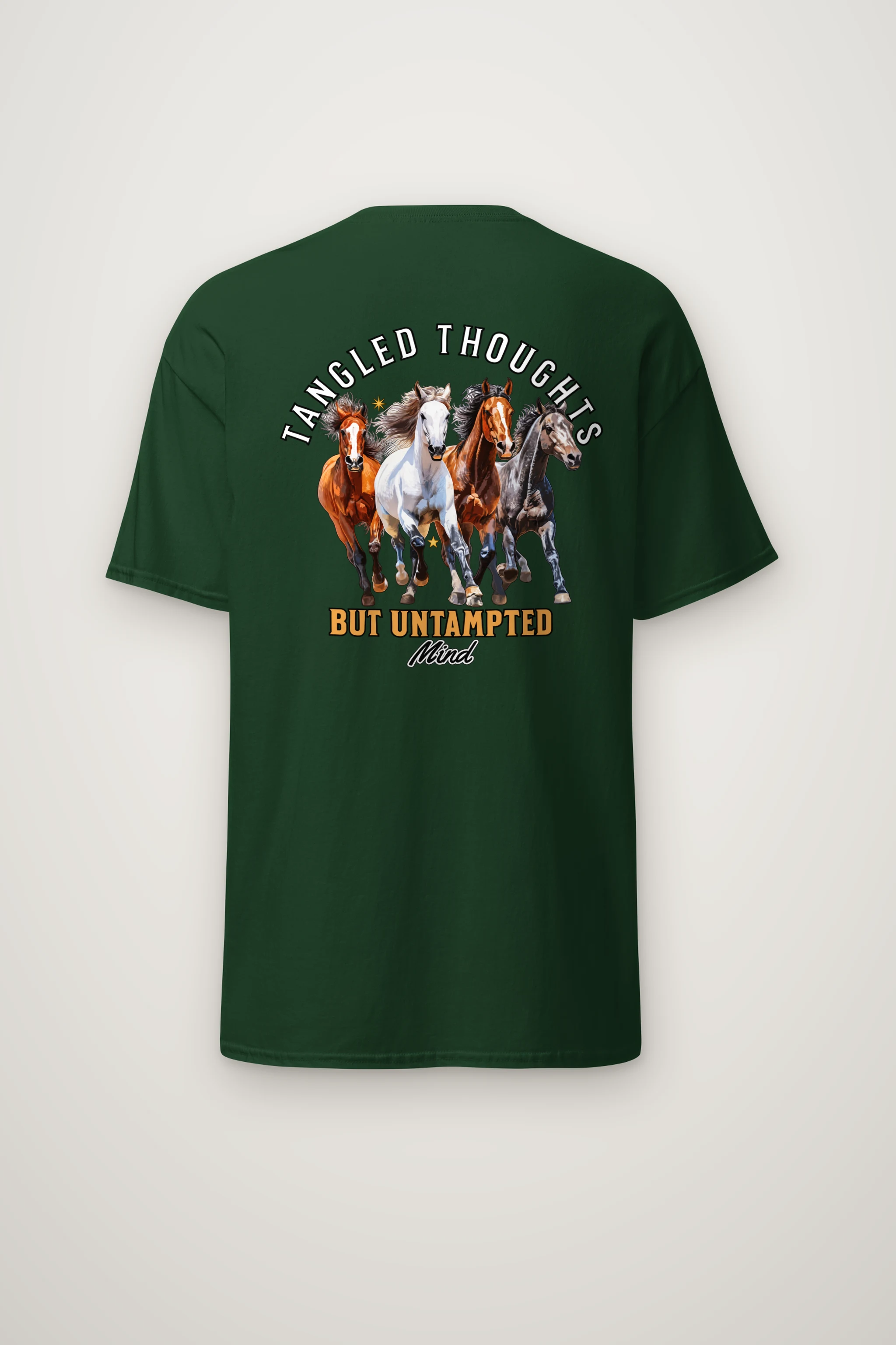 "Galloping Horses" Heavyweight Unisex Crewneck T-shirt