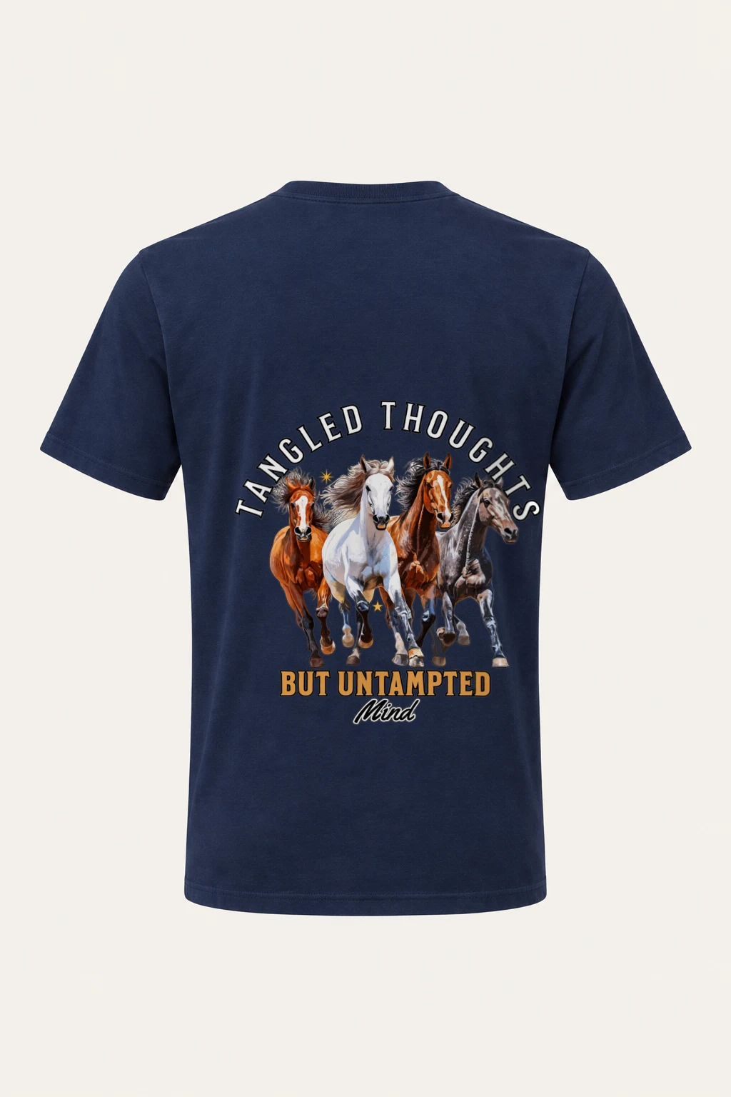 "Galloping Horses" Heavyweight Unisex Crewneck T-shirt | Gildan 5000