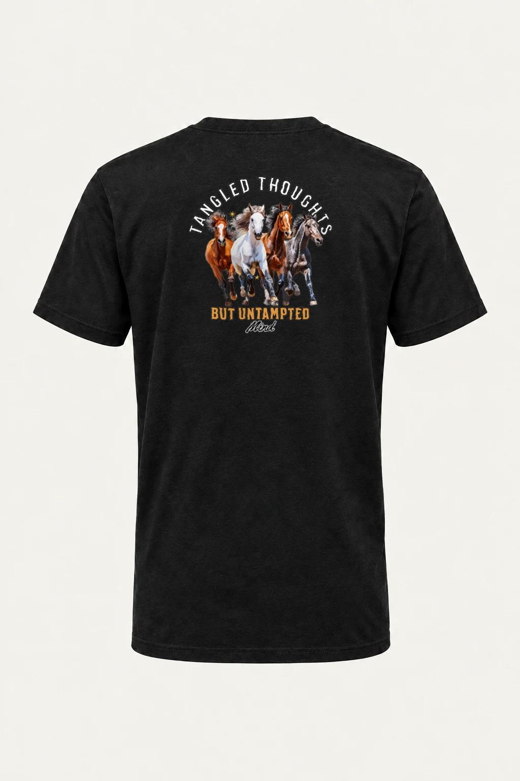 "Galloping Horses" Heavyweight Unisex Crewneck T-shirt | Gildan 5000