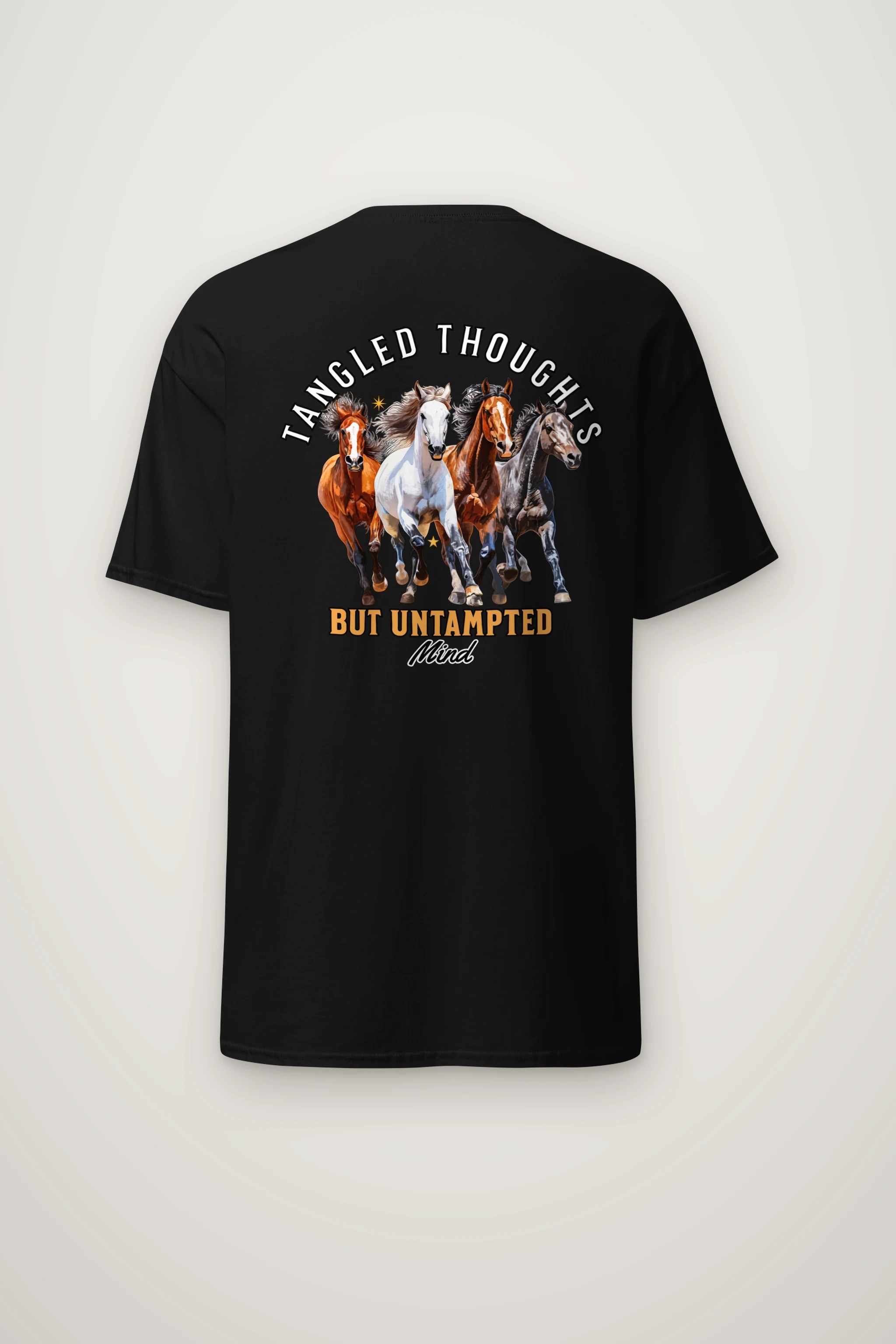 "Galloping Horses" Heavyweight Unisex Crewneck T-shirt