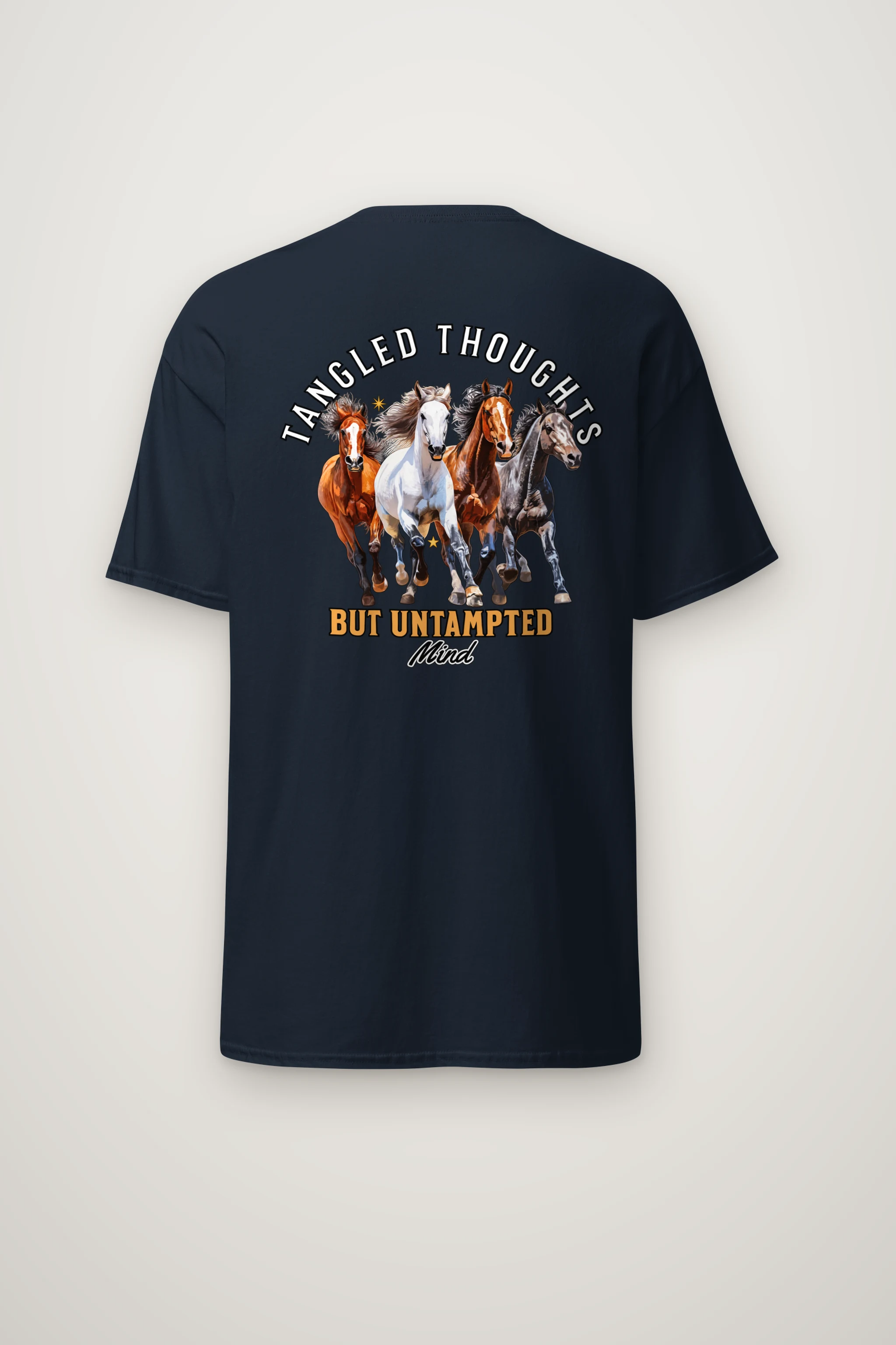 "Galloping Horses" Heavyweight Unisex Crewneck T-shirt