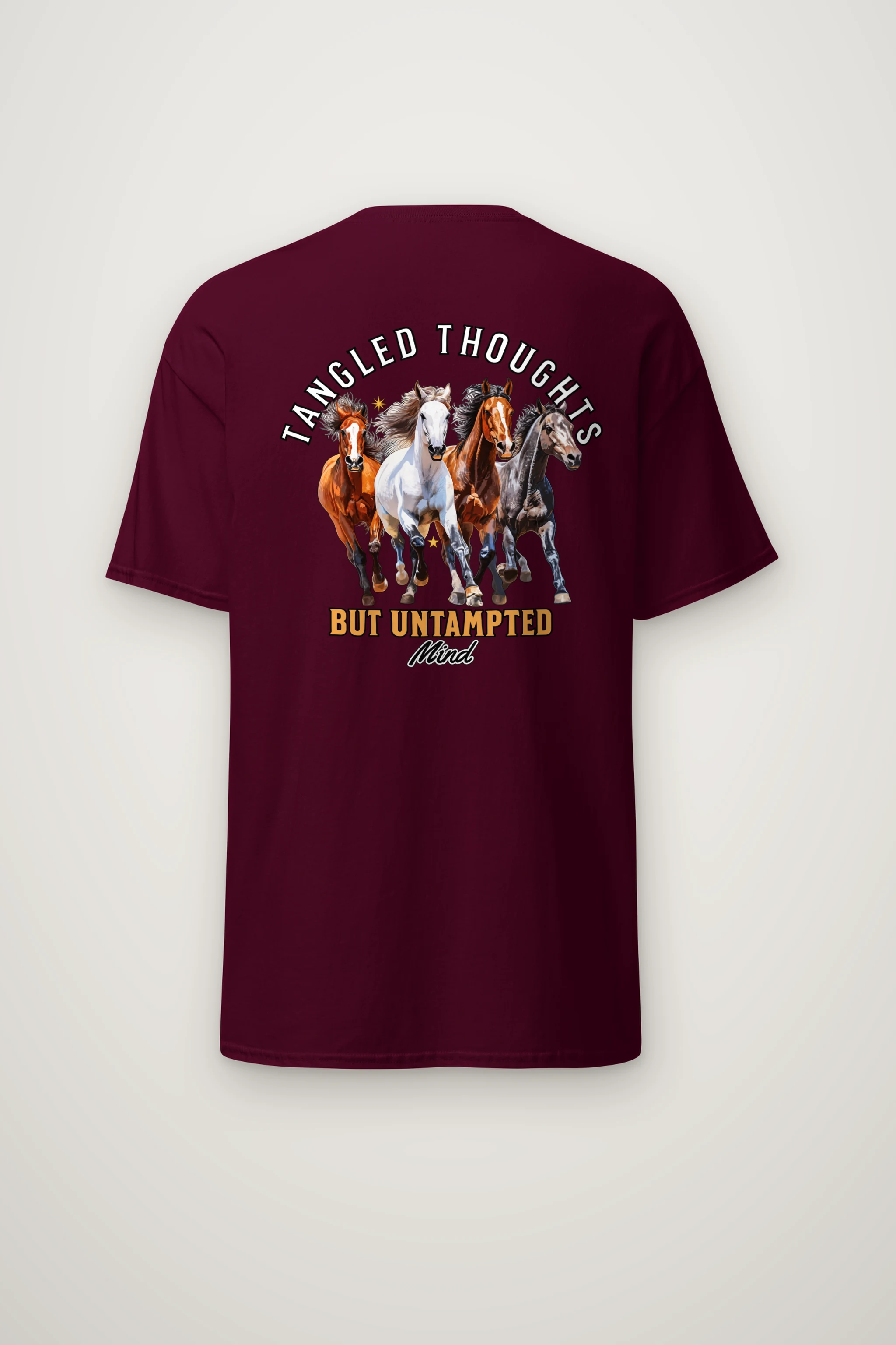 "Galloping Horses" Heavyweight Unisex Crewneck T-shirt