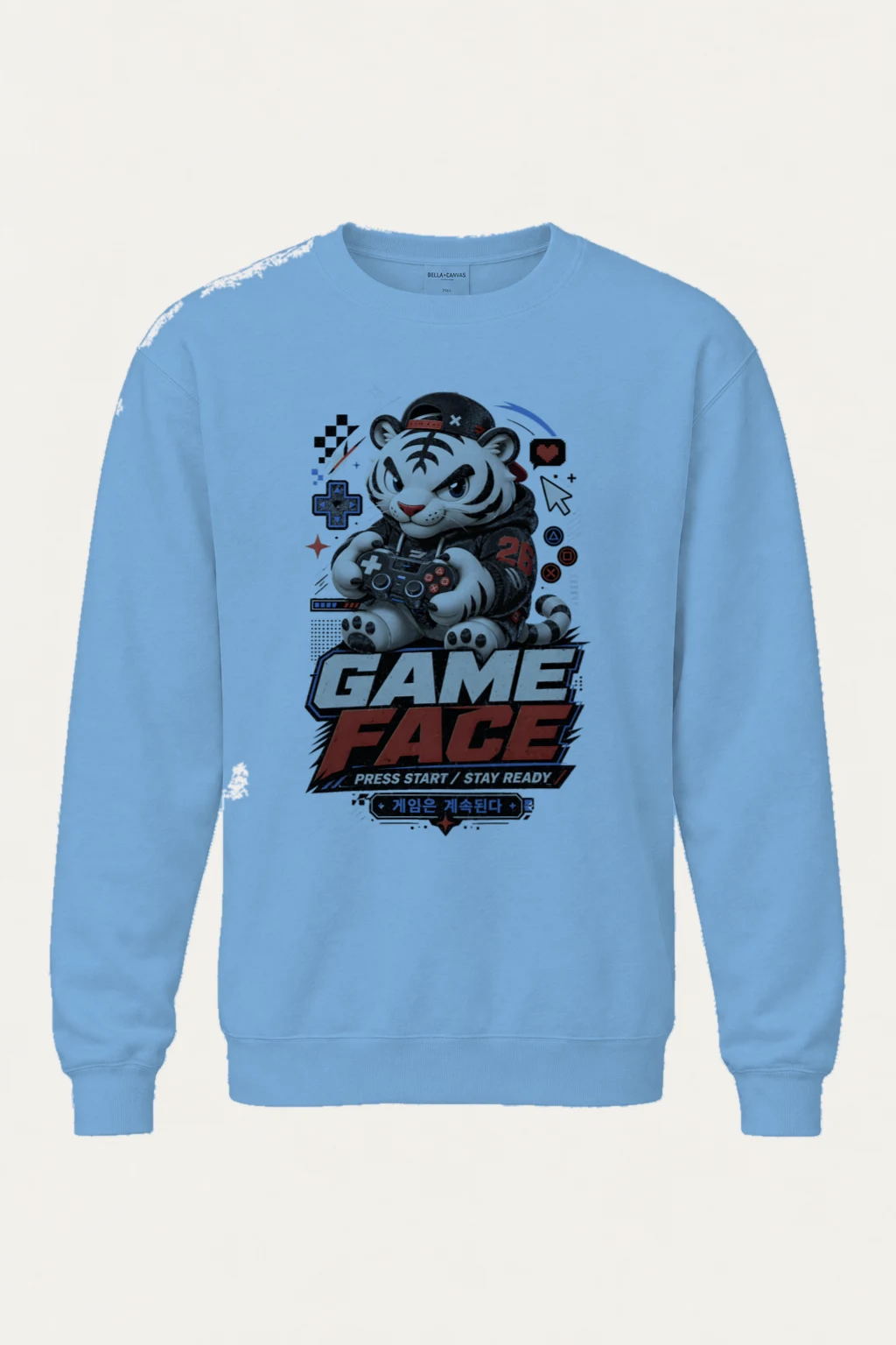 "Game Face" Heavy Blend Unisex Crewneck Sweatshirt | Gildan 18000