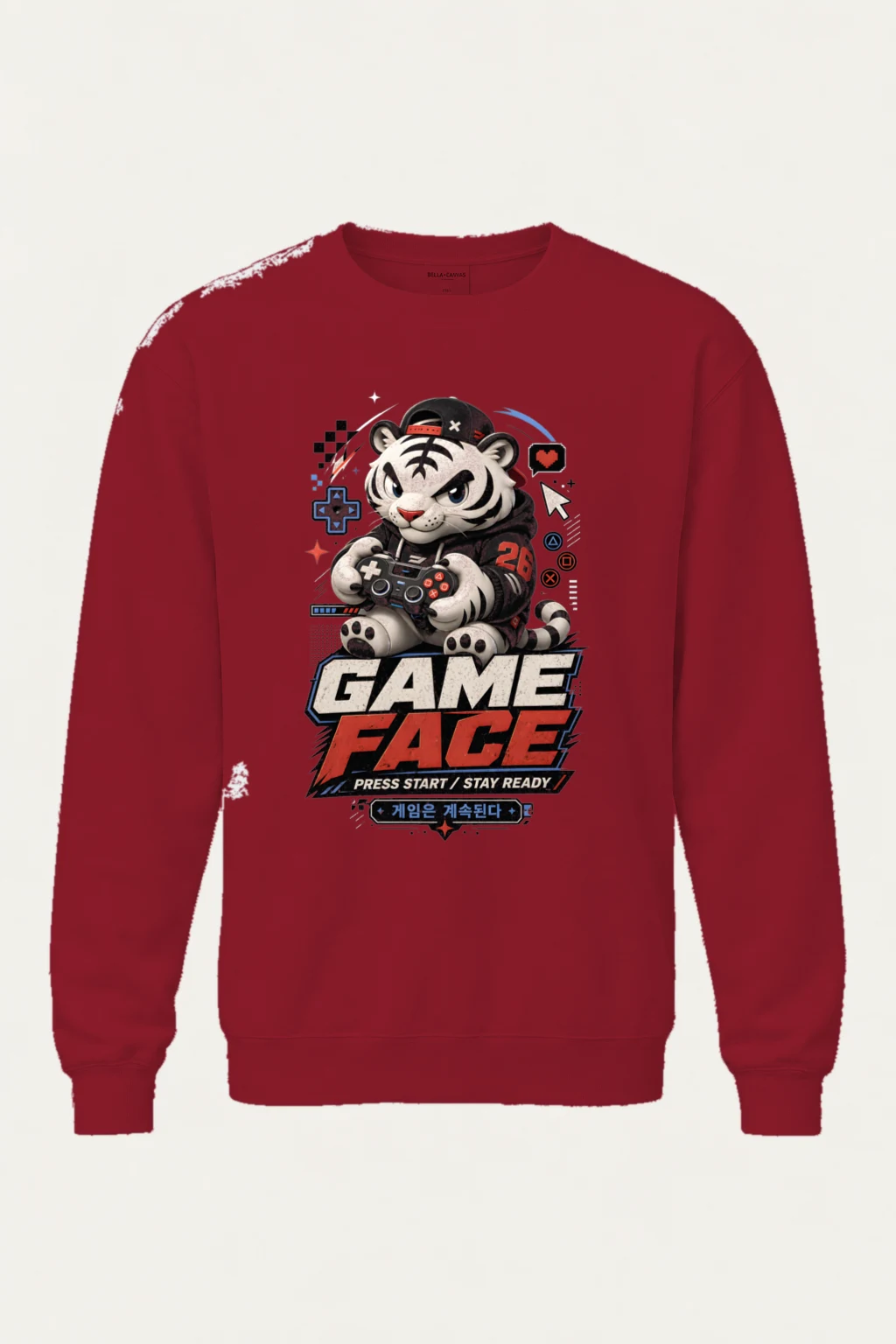 "Game Face" Heavy Blend Unisex Crewneck Sweatshirt | Gildan 18000
