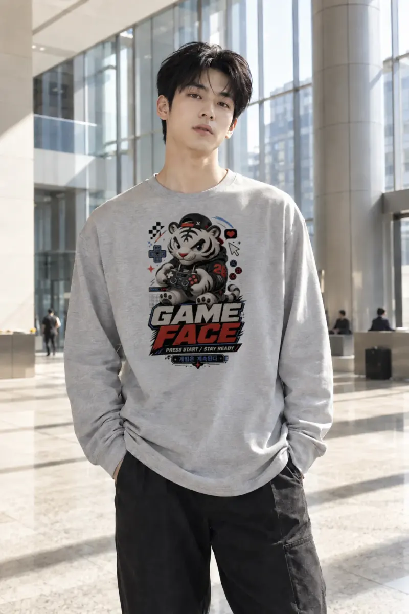 “Game Face” Unisex Longsleeve T-shirt | Gildan 2400