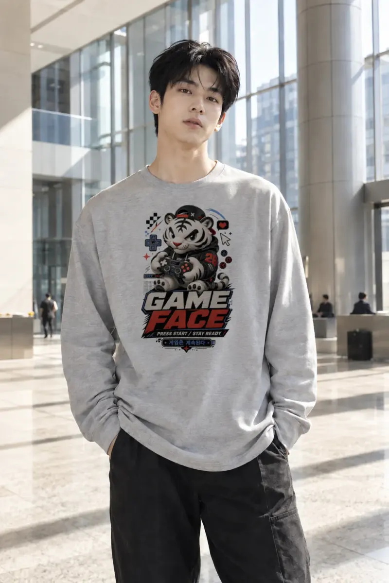 “Game Face” Unisex Longsleeve T-shirt | Gildan 2400