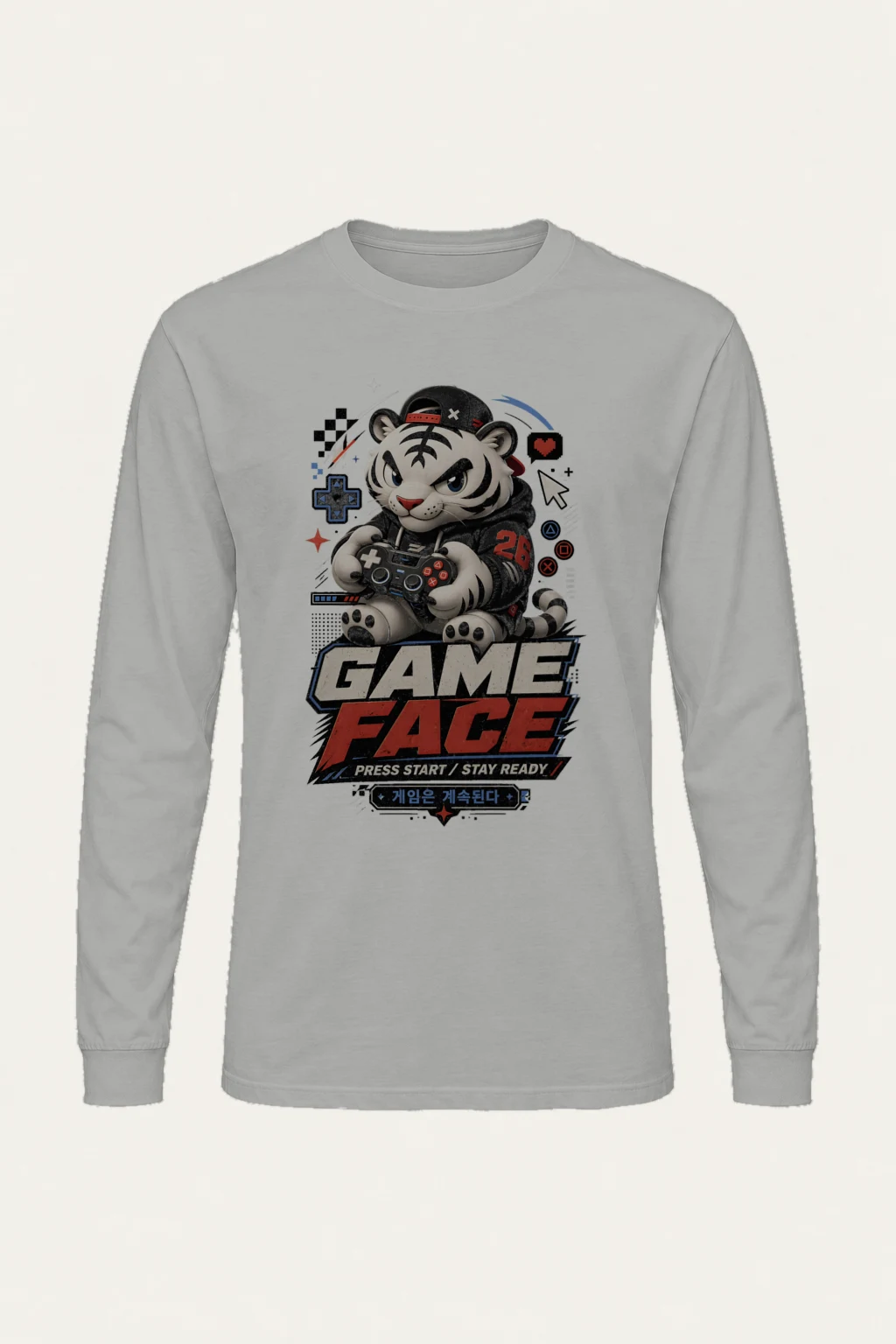 "Game Face" Unisex Longsleeve T-shirt | Gildan 2400