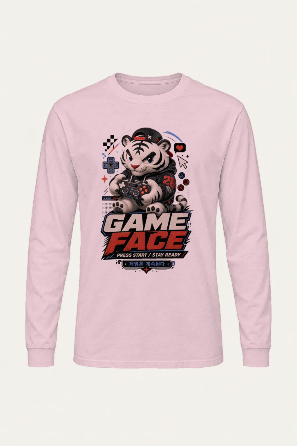 "Game Face" Unisex Longsleeve T-shirt | Gildan 2400