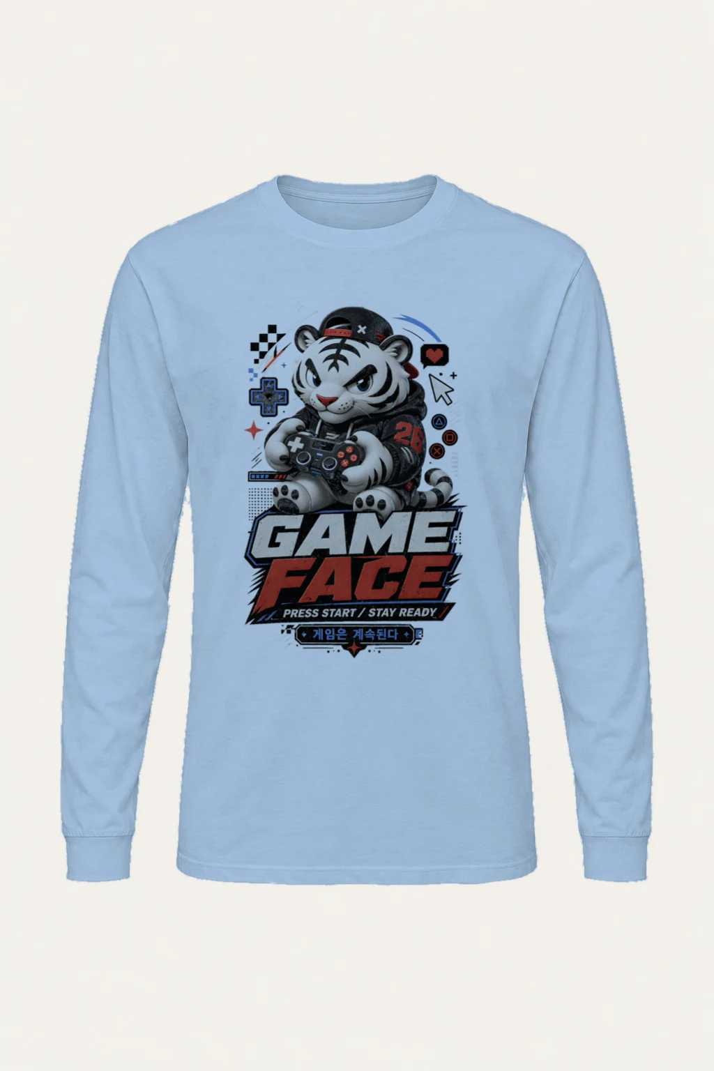 "Game Face" Unisex Longsleeve T-shirt | Gildan 2400