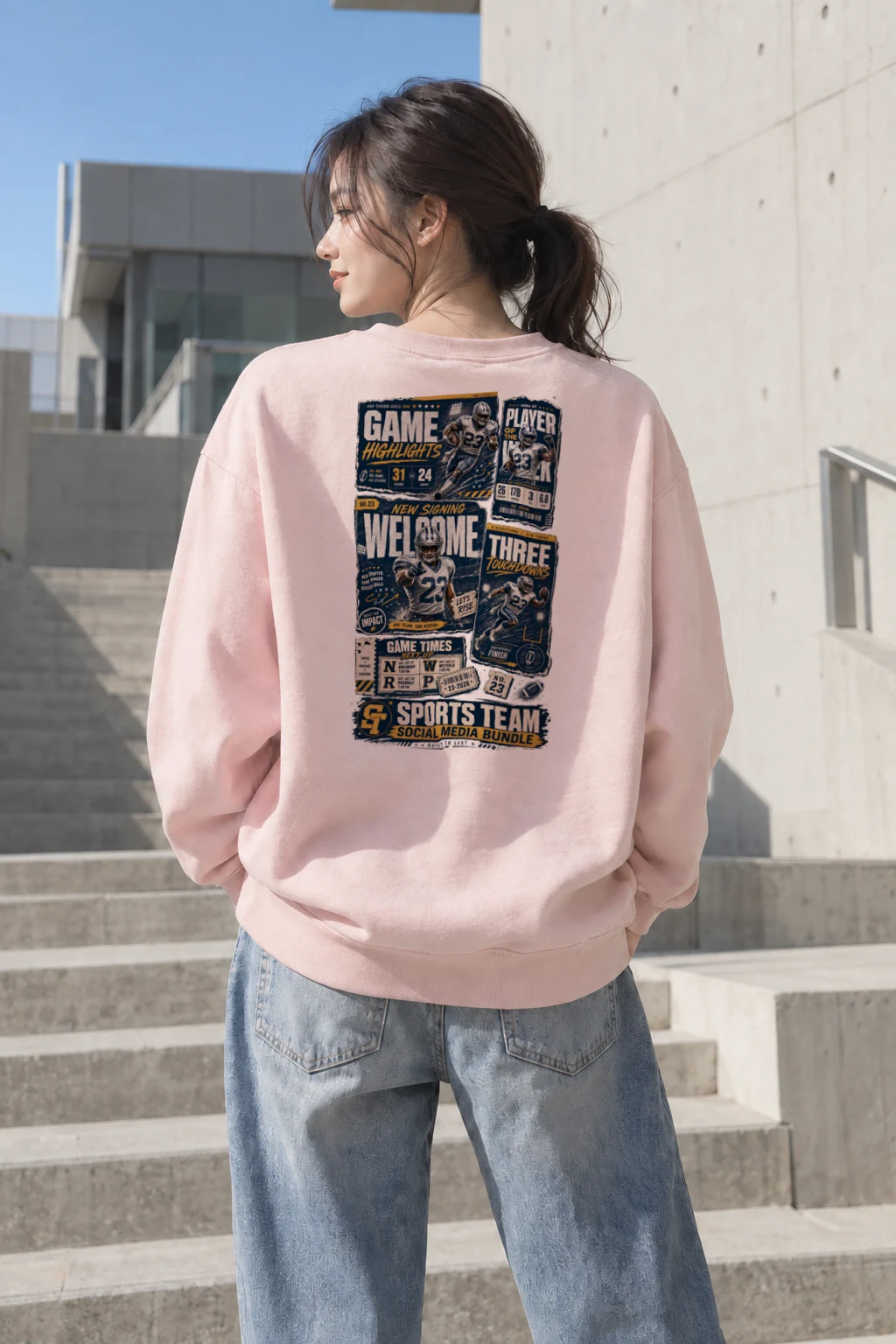 "Game Highlights" Heavy Blend Unisex Crewneck Sweatshirt | Gildan 18000